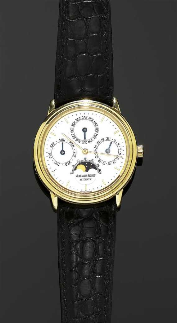 GENTLEMAN S WRISTWATCH AUTOMATIC PERPETUAL CALENDAR MOON PHASE AUDEMARS PIGUET