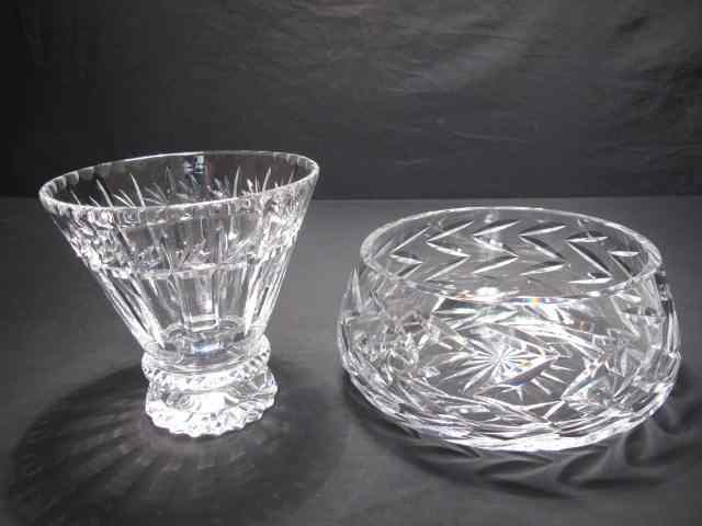 Cut crystal centerpiece bowl and vase Includes Waterford crystal cut