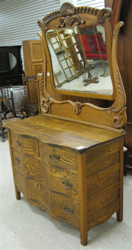 LATE VICTORIAN ASHWOOD DRESSER WITH MIRROR American late 19th century