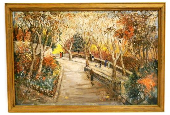 Zoltan Hecht Hungarian American 1890 1968 Fall Riverside Drive c