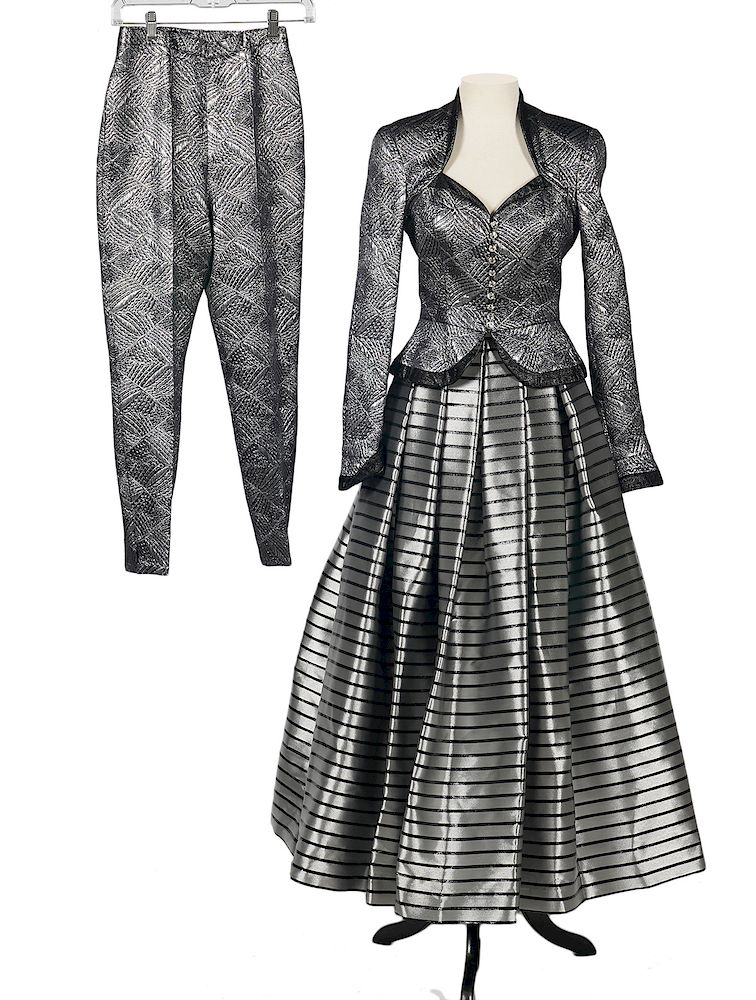 Escada Couture 3 Piece Evening Skirt Pant Suit Escada Couture