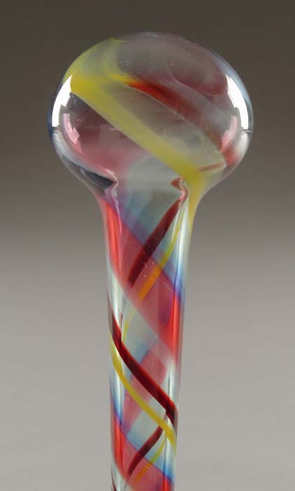 GLASS CANE Very nice glass whimsy cane is hollow blown