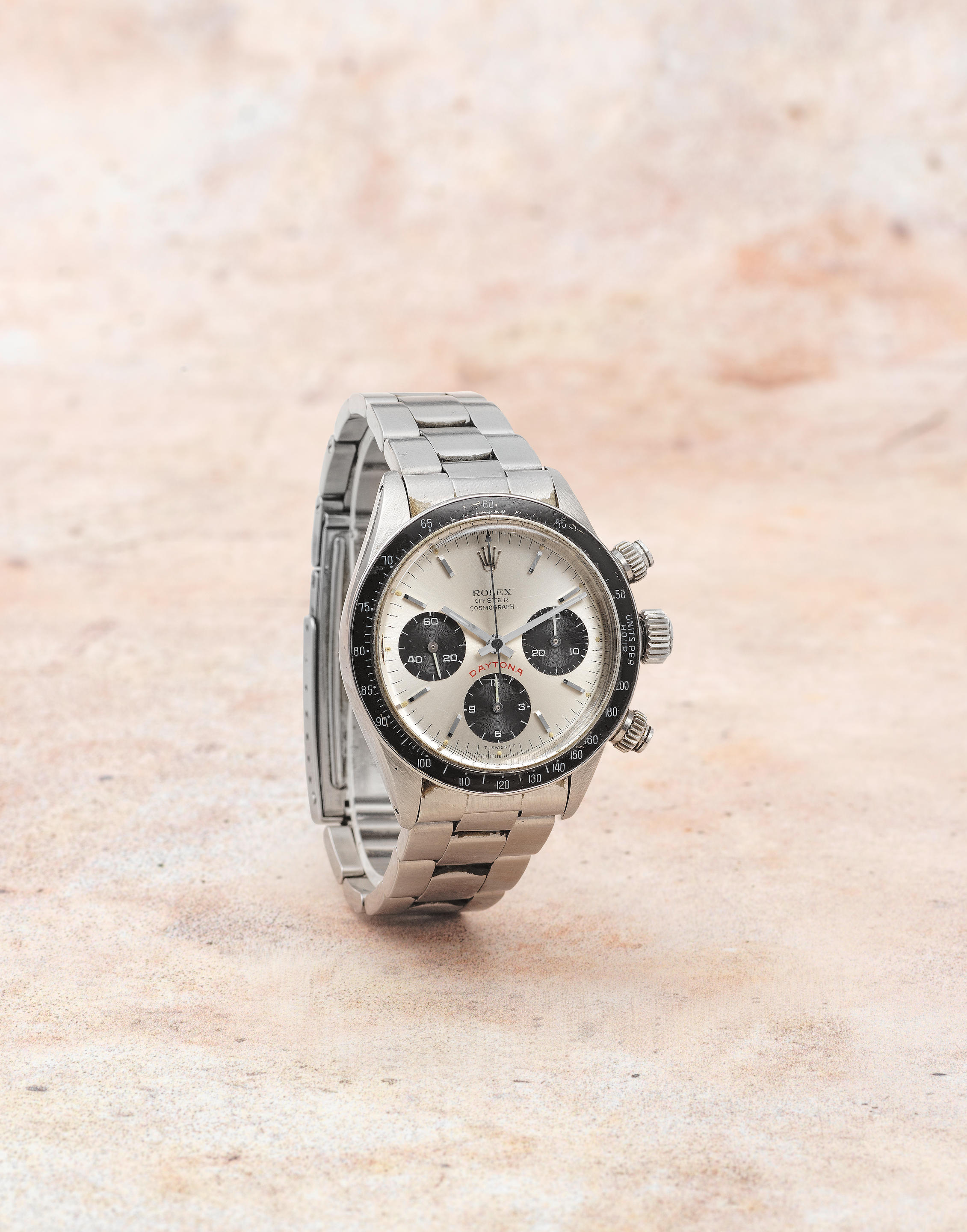 ROLEX A FINE AND RARE STAINLESS STEEL MANUAL WIND CHRONOGRAPH