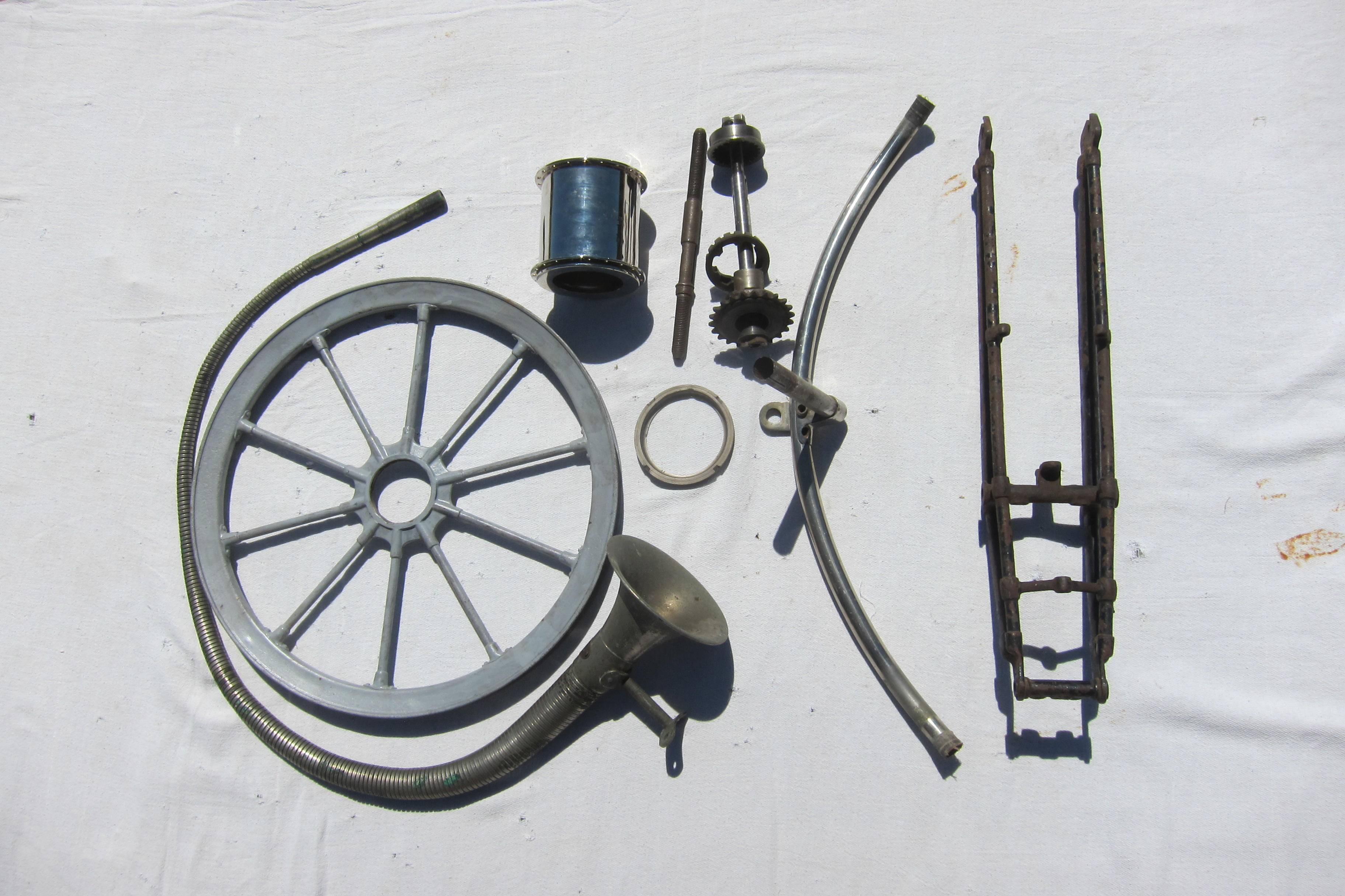 A SET OF VINTAGE FORK BLADES together with a Sturmey