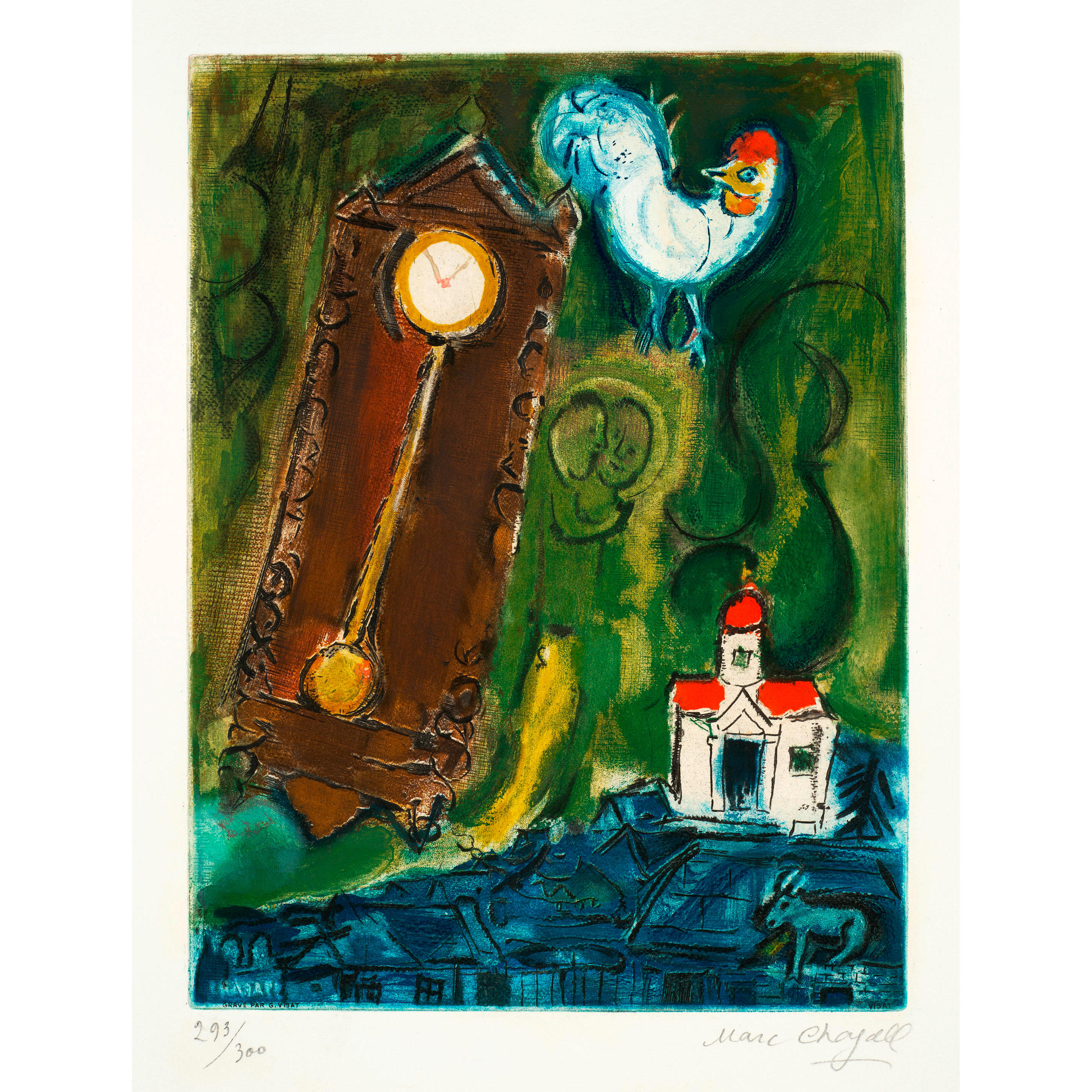 AFTER MARC CHAGALL 1887 1985 L horloge The Clock Maeght