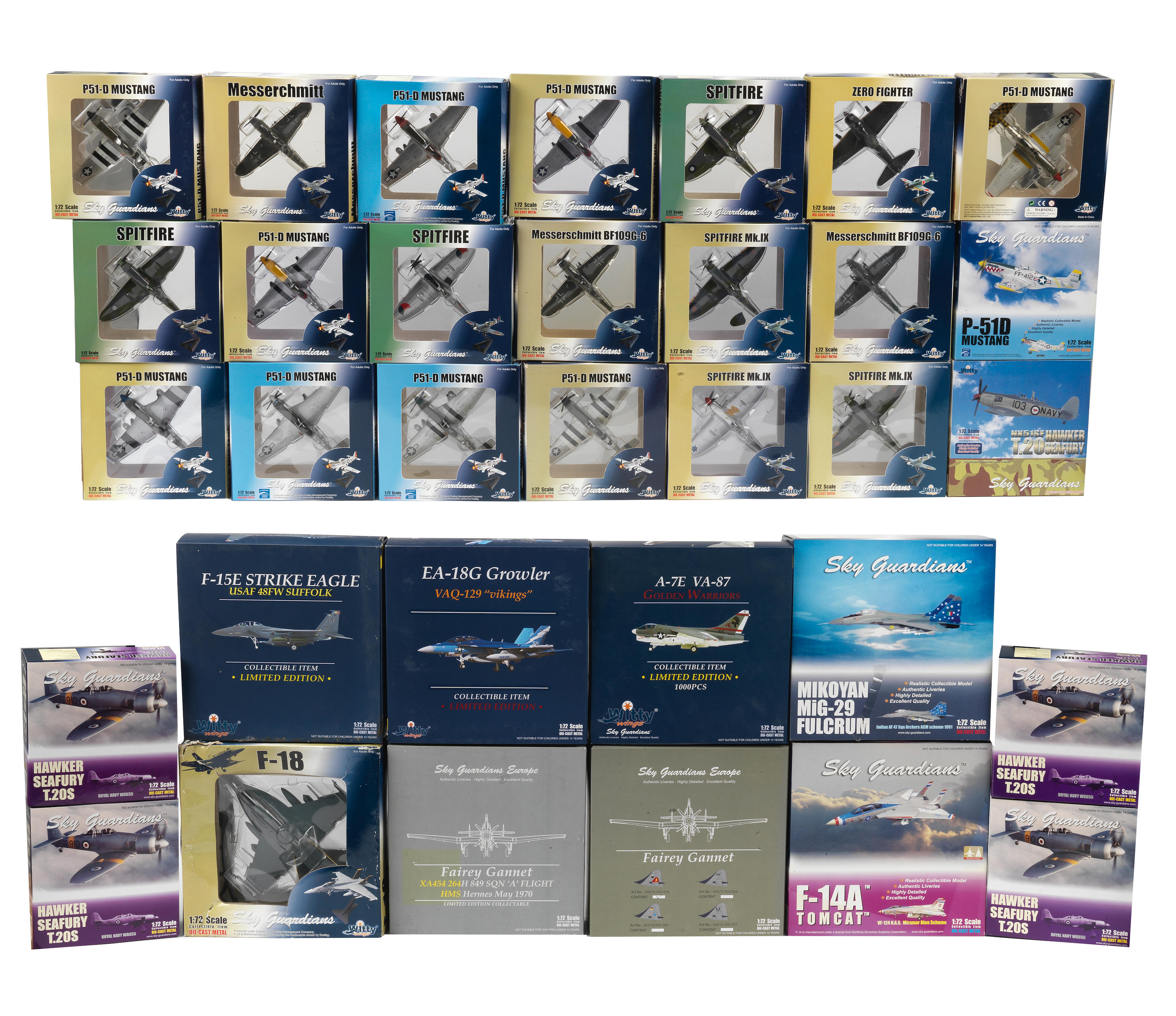 ASSORTED BOXED 1 72 SCALE DIE CAST MODEL AIRCRAFT BY