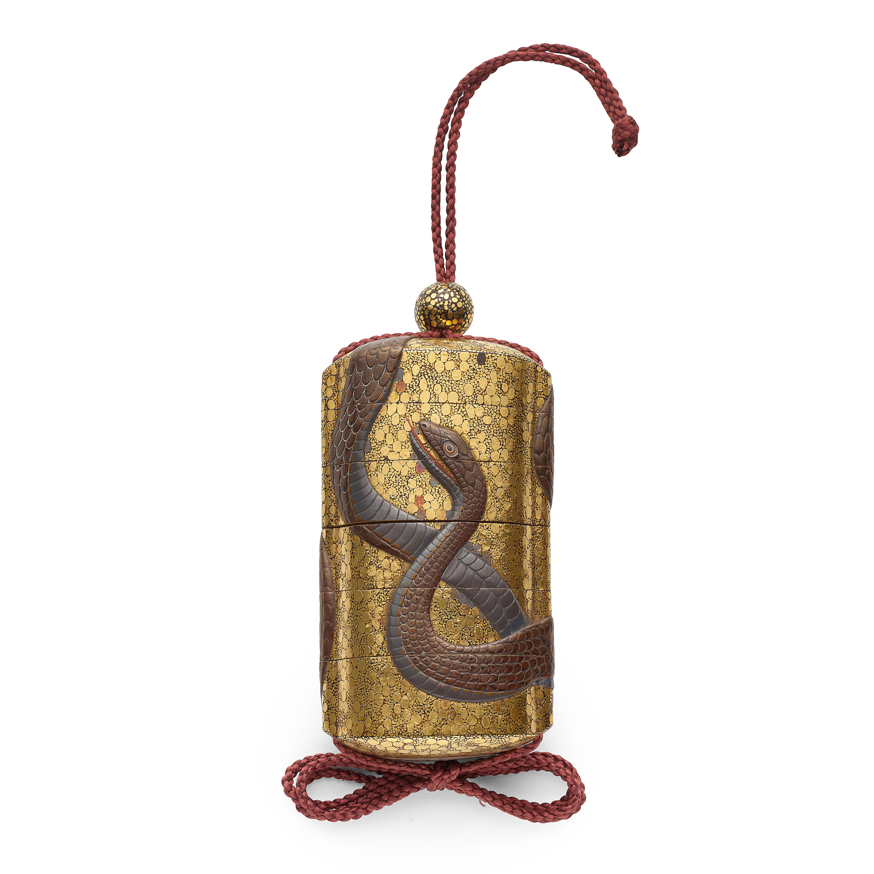 ATTRIBUTED TO TACHIBANA GYOKUZAN A Gold Lacquer Five Case Inr
