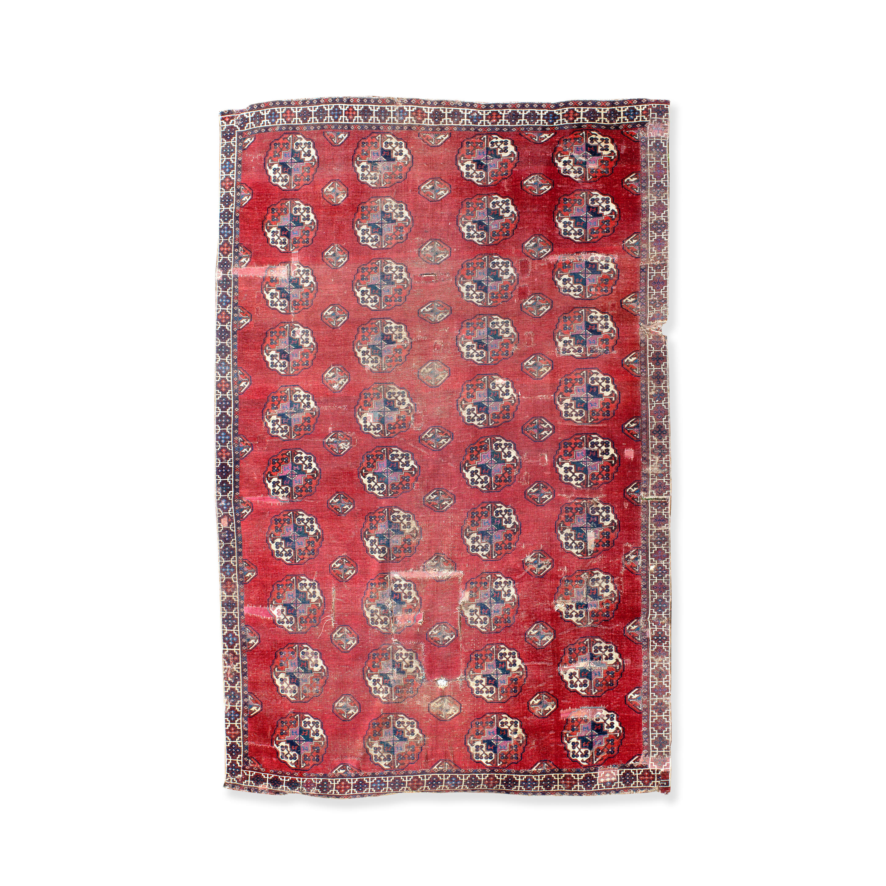 A RARE SALOR MAIN CARPET The ruby red ground with