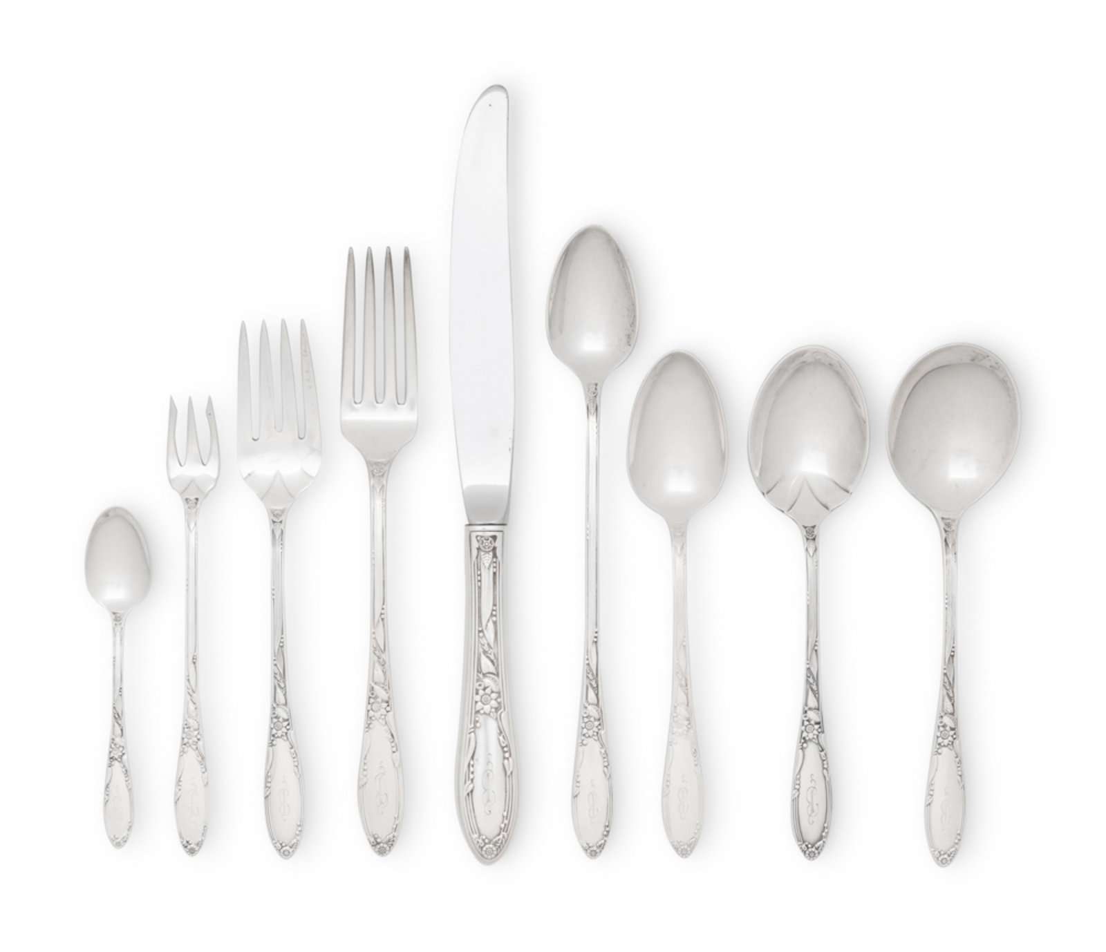 An American Flatware Service Oneida Silversmiths Sherrill NY Mid 20th