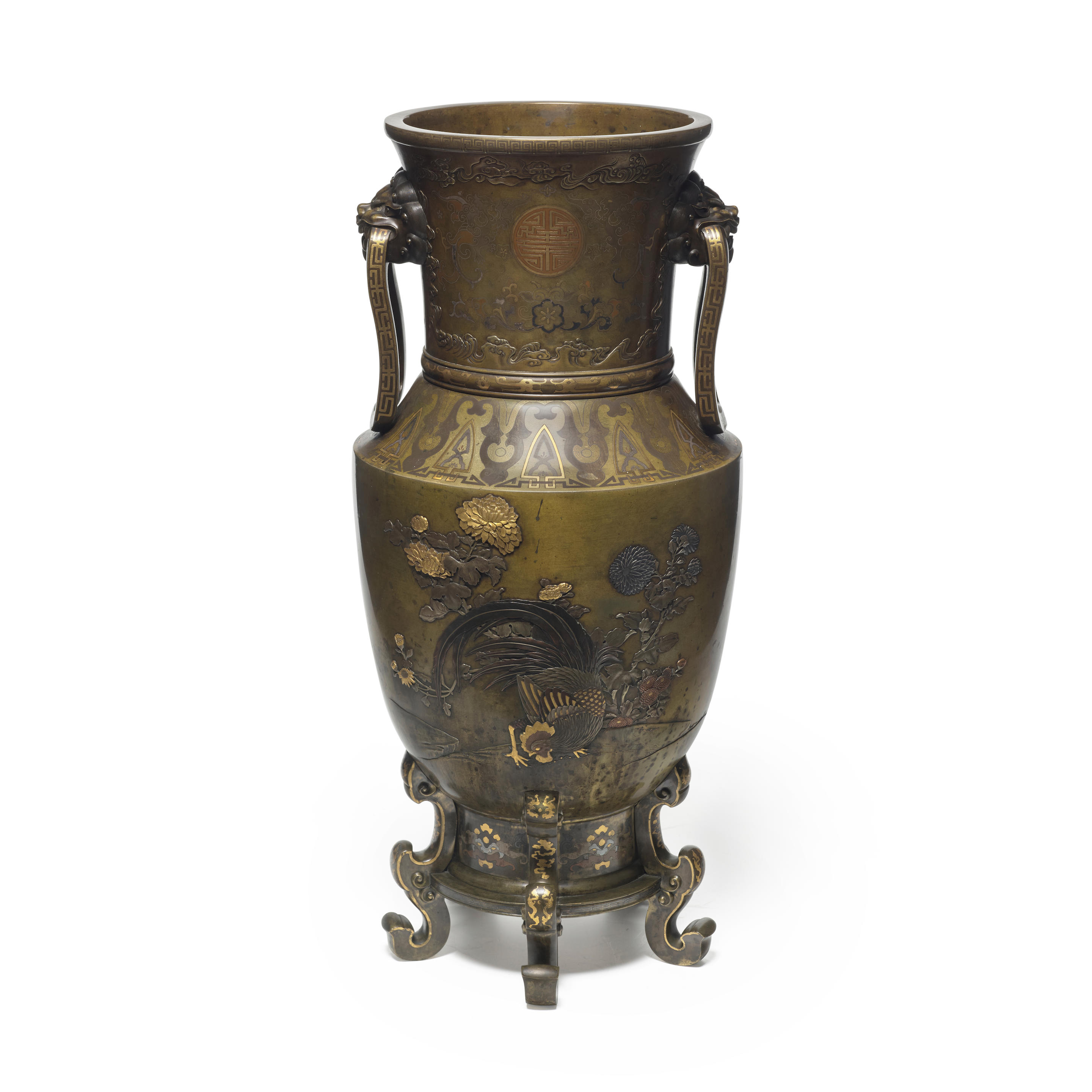 Y I WORKSHOP ACTIVE LATE 19TH CENTURY A Large Inlaid