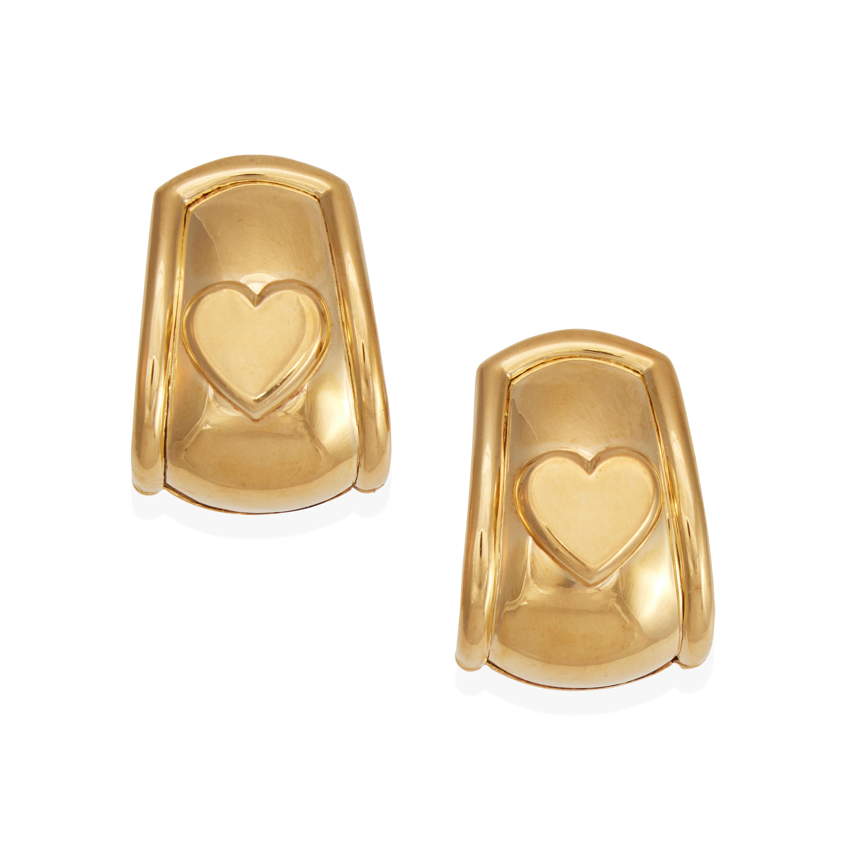 TABBAH A PAIR OF 18K GOLD EARCLIPS Estimated gross weight