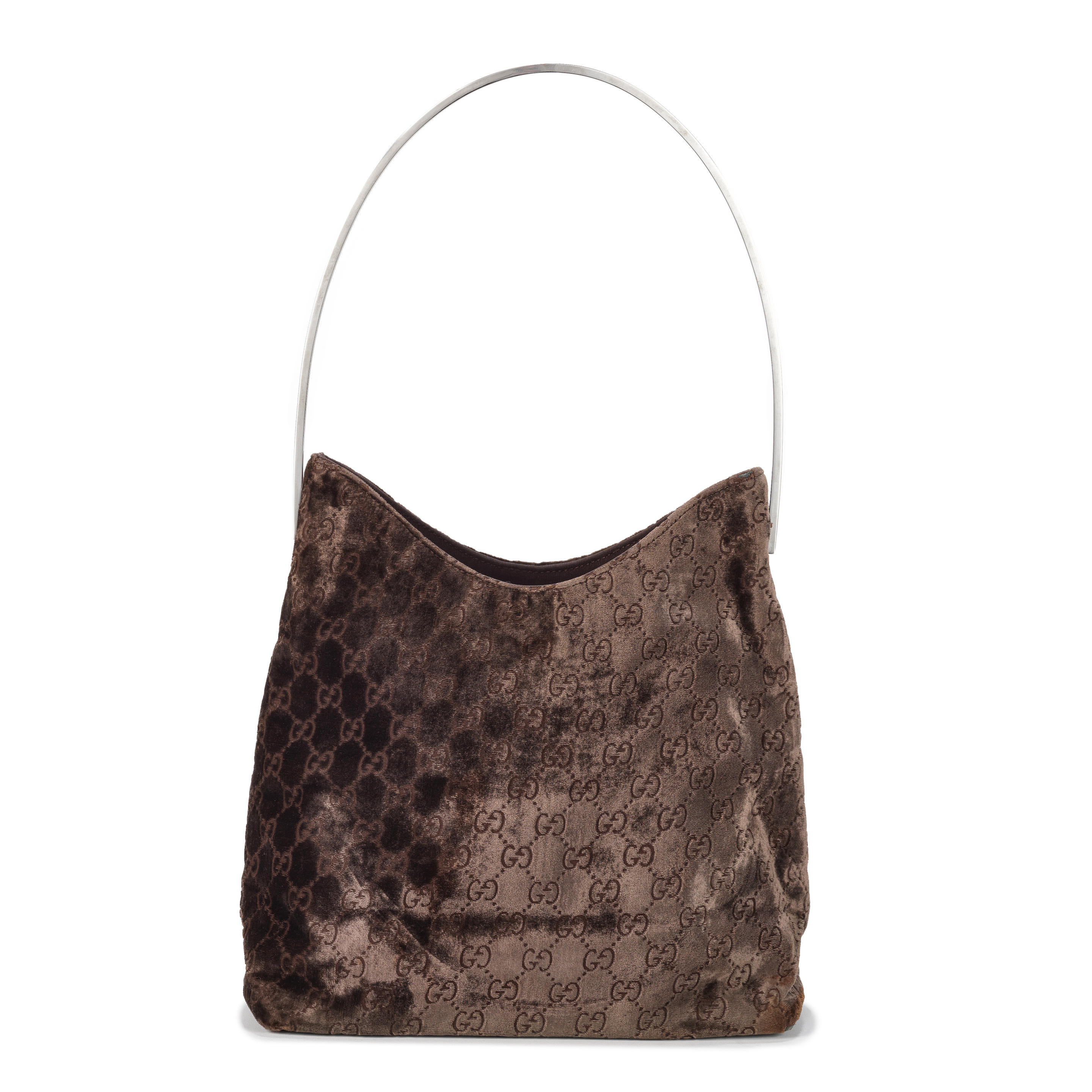TOM FORD FOR GUCCI A KHAKI VELVET GUCCISSIMA METAL HANDLE