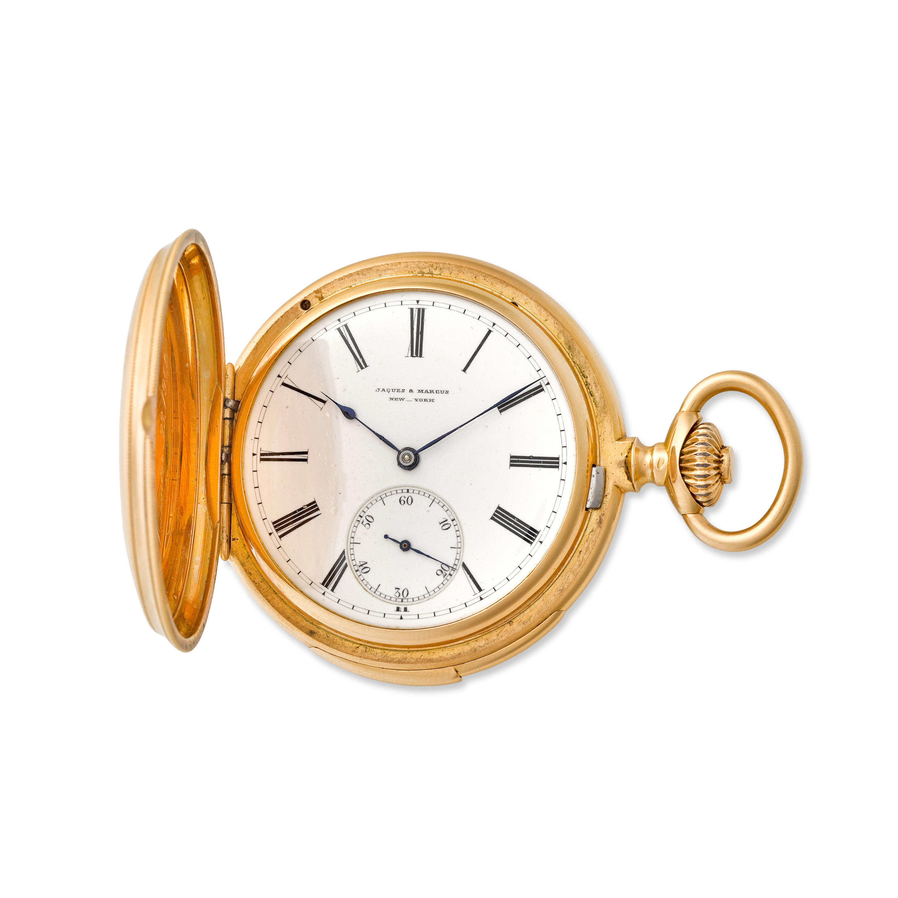 PATEK PHILIPPE A FINE 18K GOLD HUNTER CASED MINUTE REPEATING