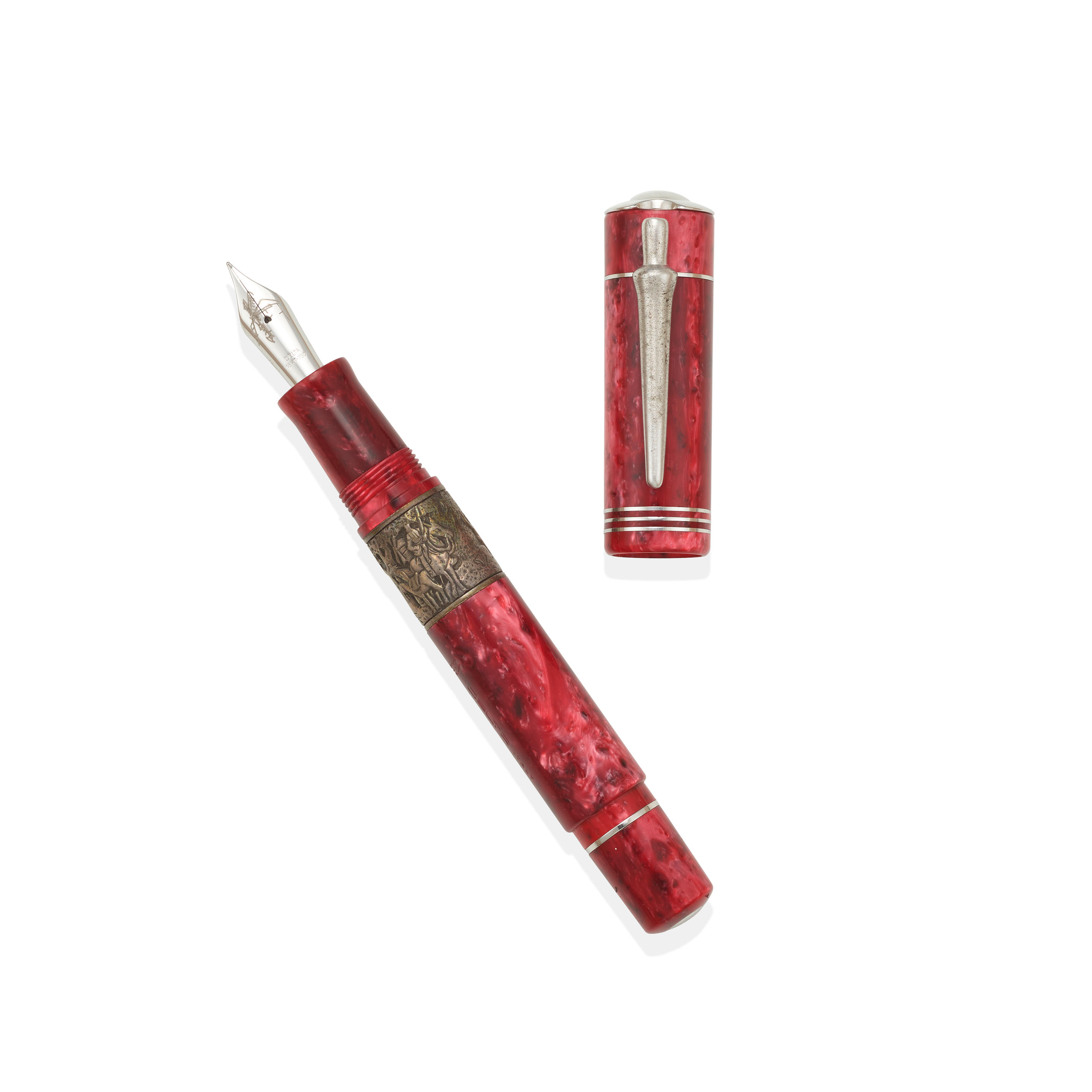 DELTA A LIMITED EDITION SILVER AND RESIN FOUNTAIN PEN Model