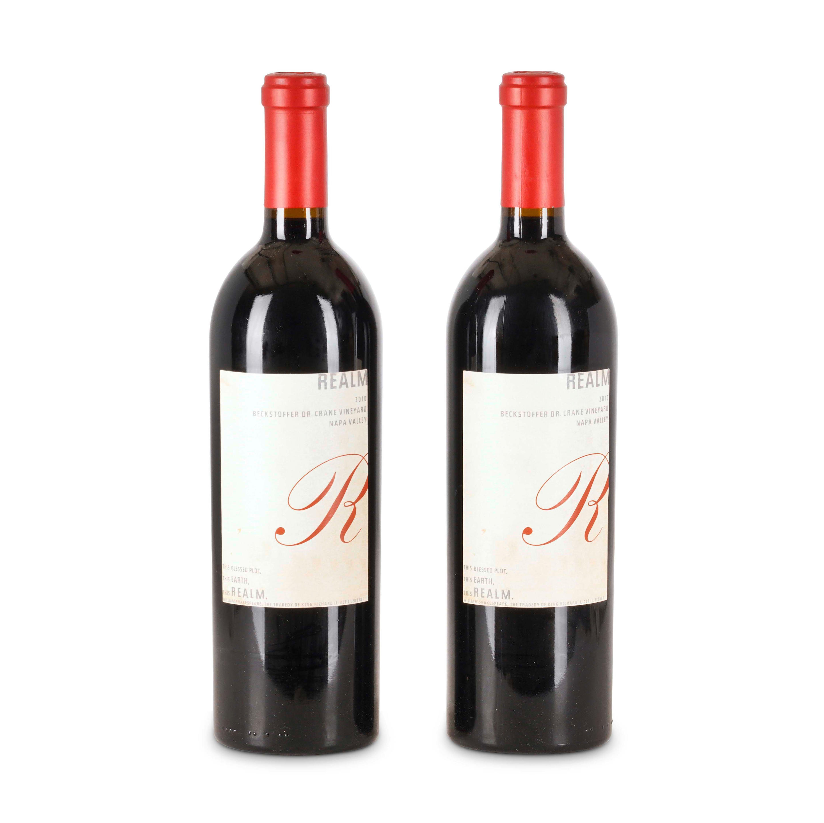 REALM CABERNET SAUVIGNON BECKSTOFFER DR CRANE 2010 2 BOTTLES Realm
