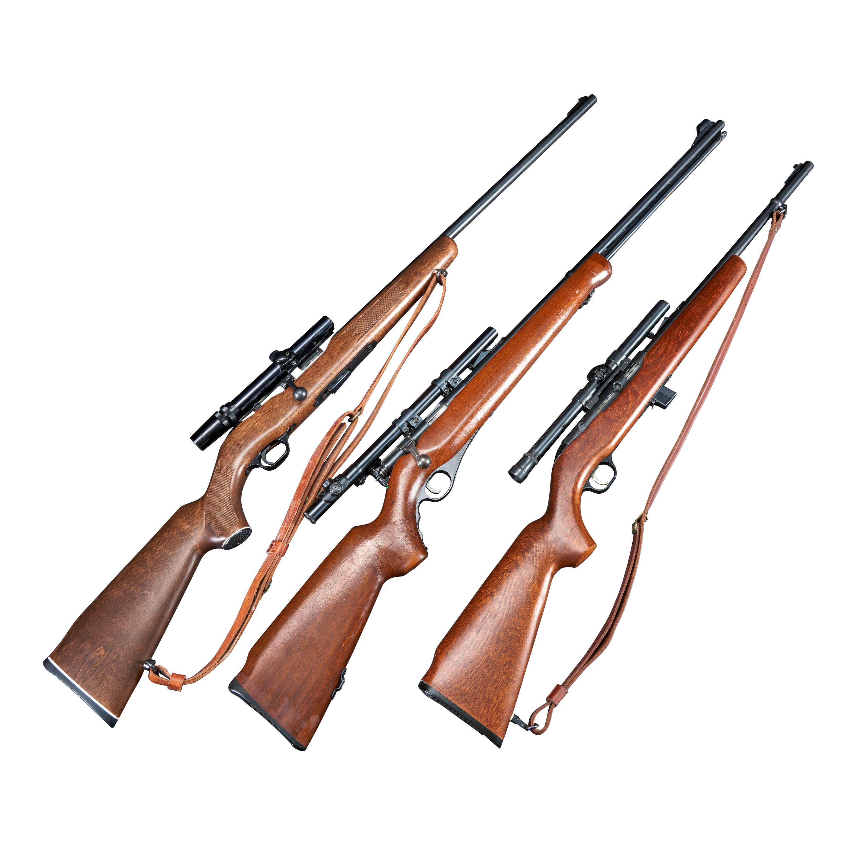 THREE MOSSBERG 22 CALIBER RIFLES 20TH CENTURY Model 640KD Chuckster