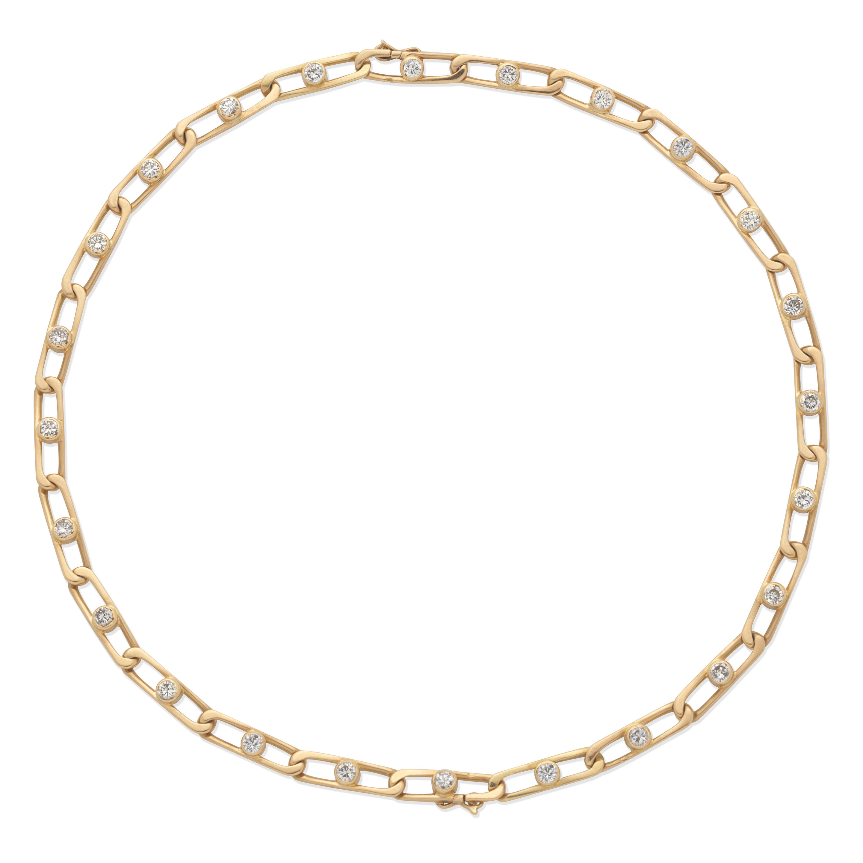 CARTIER DIAMOND NECKLACE BRACELET COMBINATION CIRCA 1970 Designed as continuous