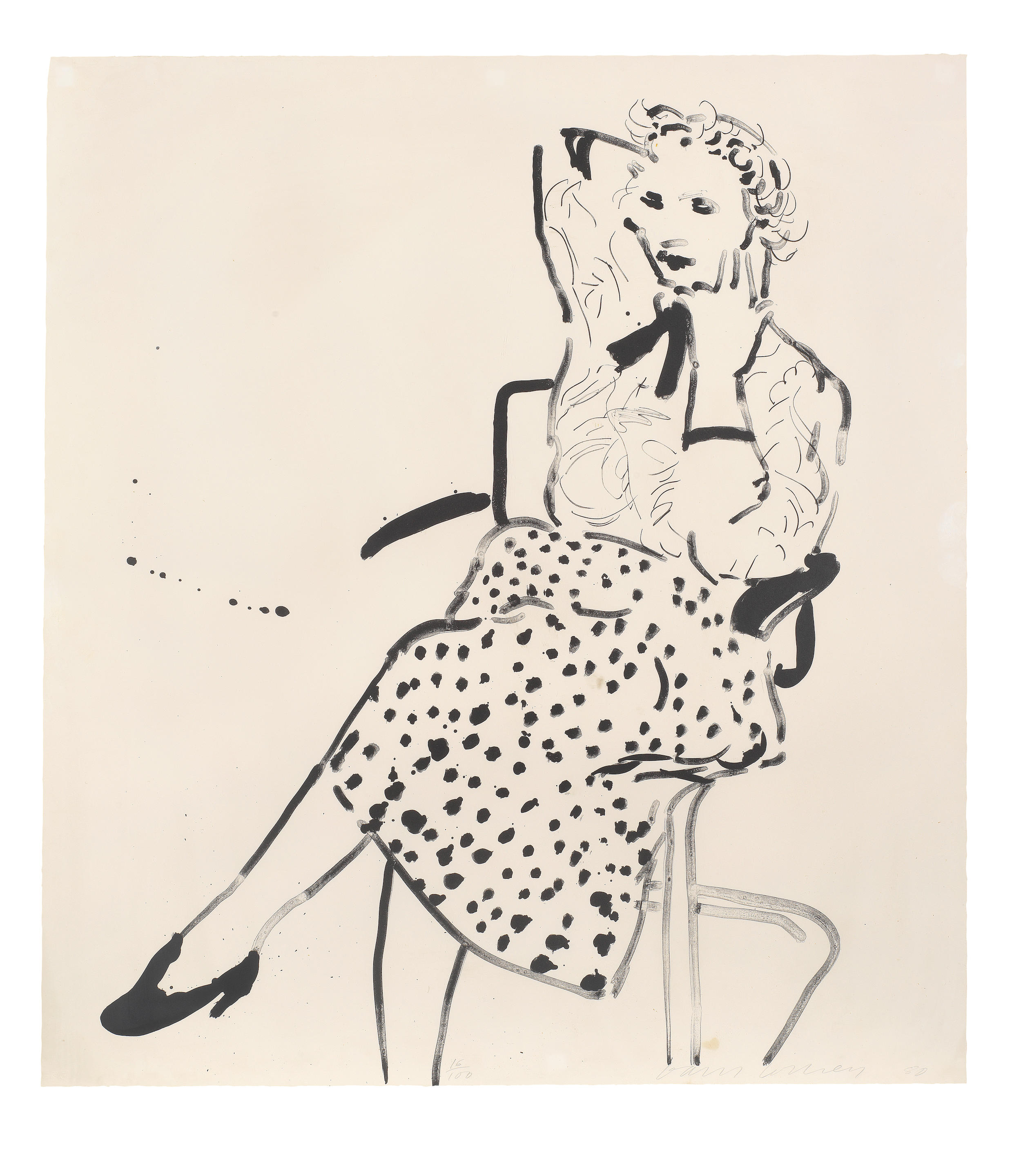 DAVID HOCKNEY R A BORN 1937 Celia in a Polka