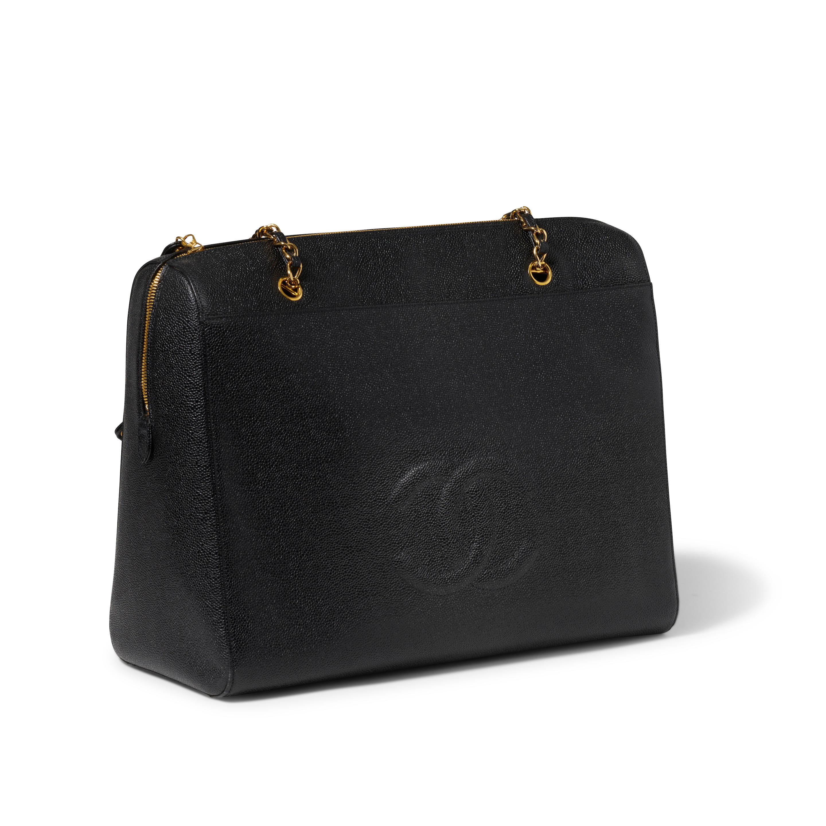 CHANEL TIMELESS CAVAIR ZIP TOTE 1997 1999 Black Caviar Leather