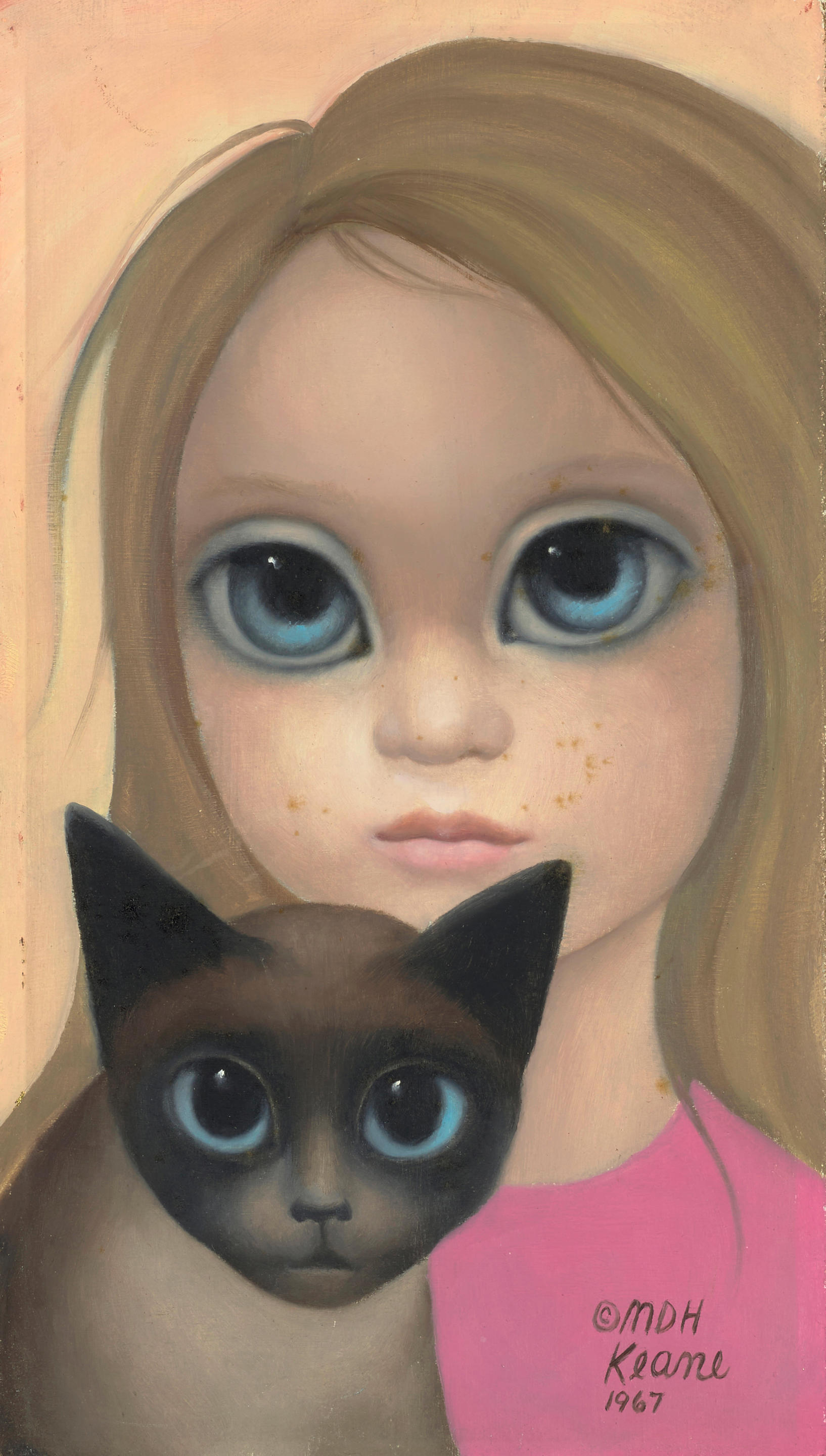 MARGARET KEANE 1927 2022 The Protector signed and dated MDH