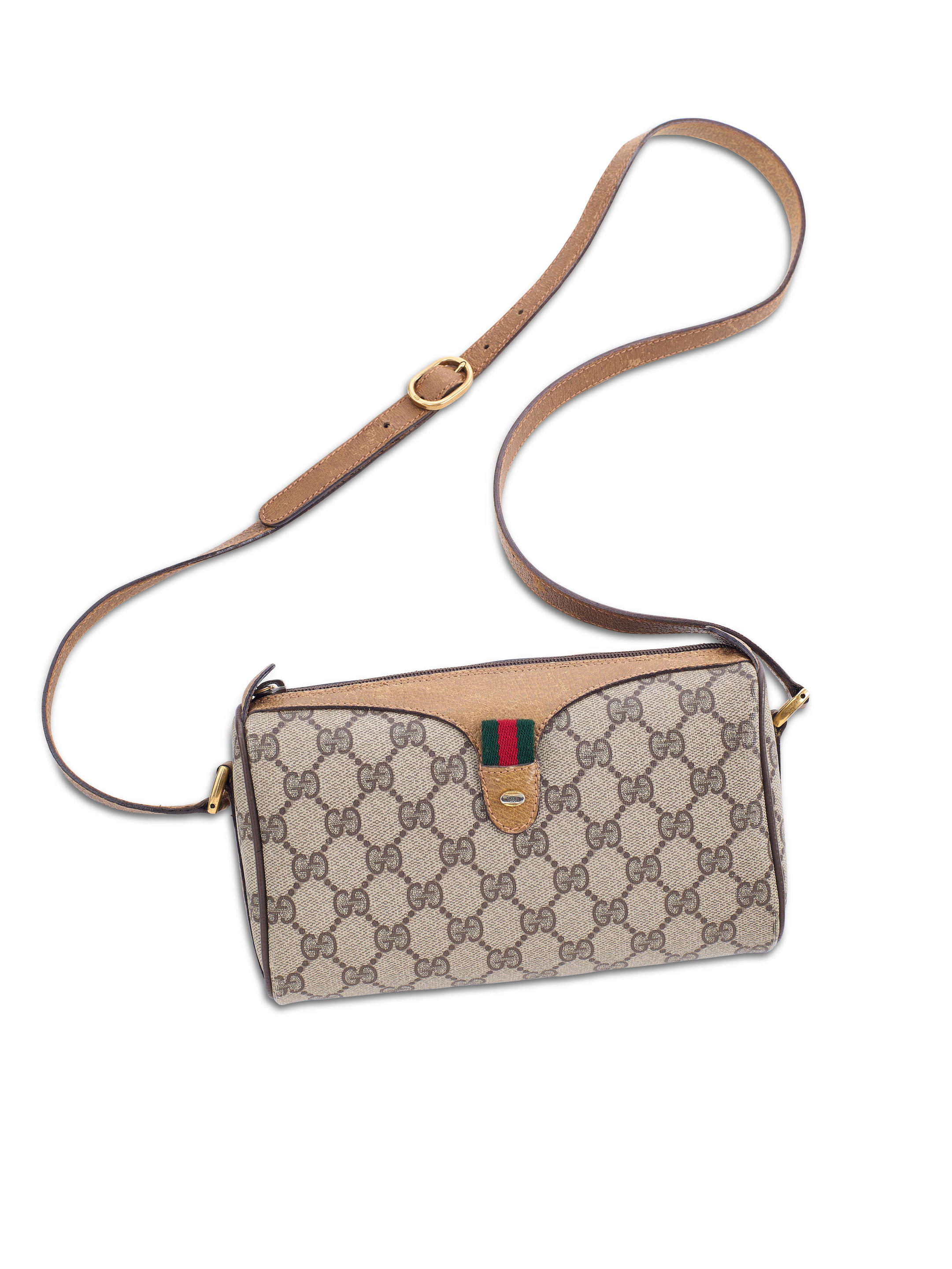 GUCCI MONOGRAM CANVAS SHOULDER BAG PATTERN SMALL SHOULDER BAG 1980