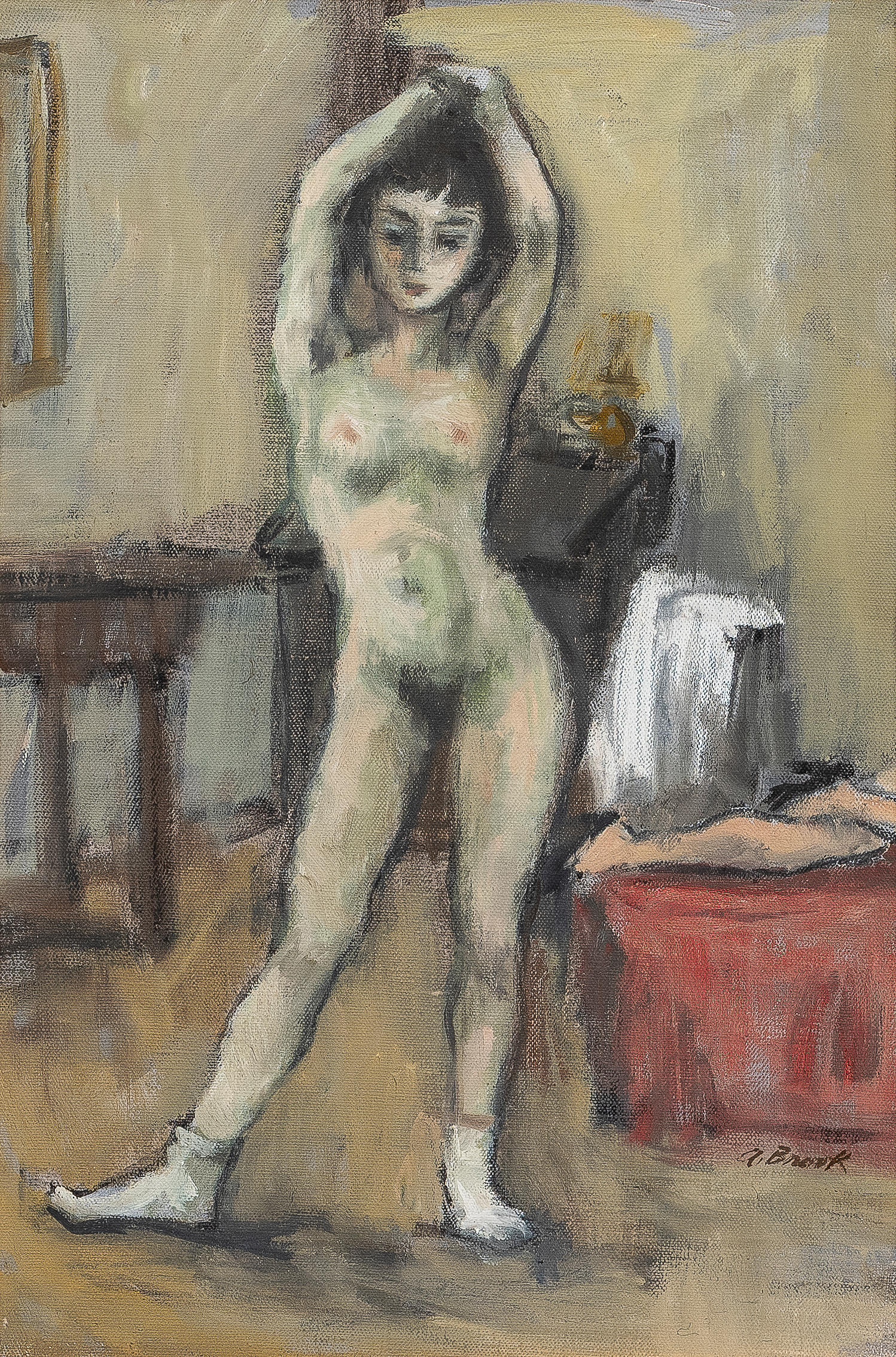 ALEXANDER BROOK 1898 1980 Models in the Studio Signed A