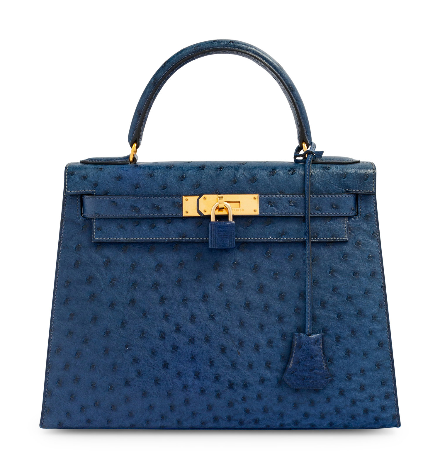 Herm s Navy Ostrich Kelly Bag 1993 Kelly blue ostrich