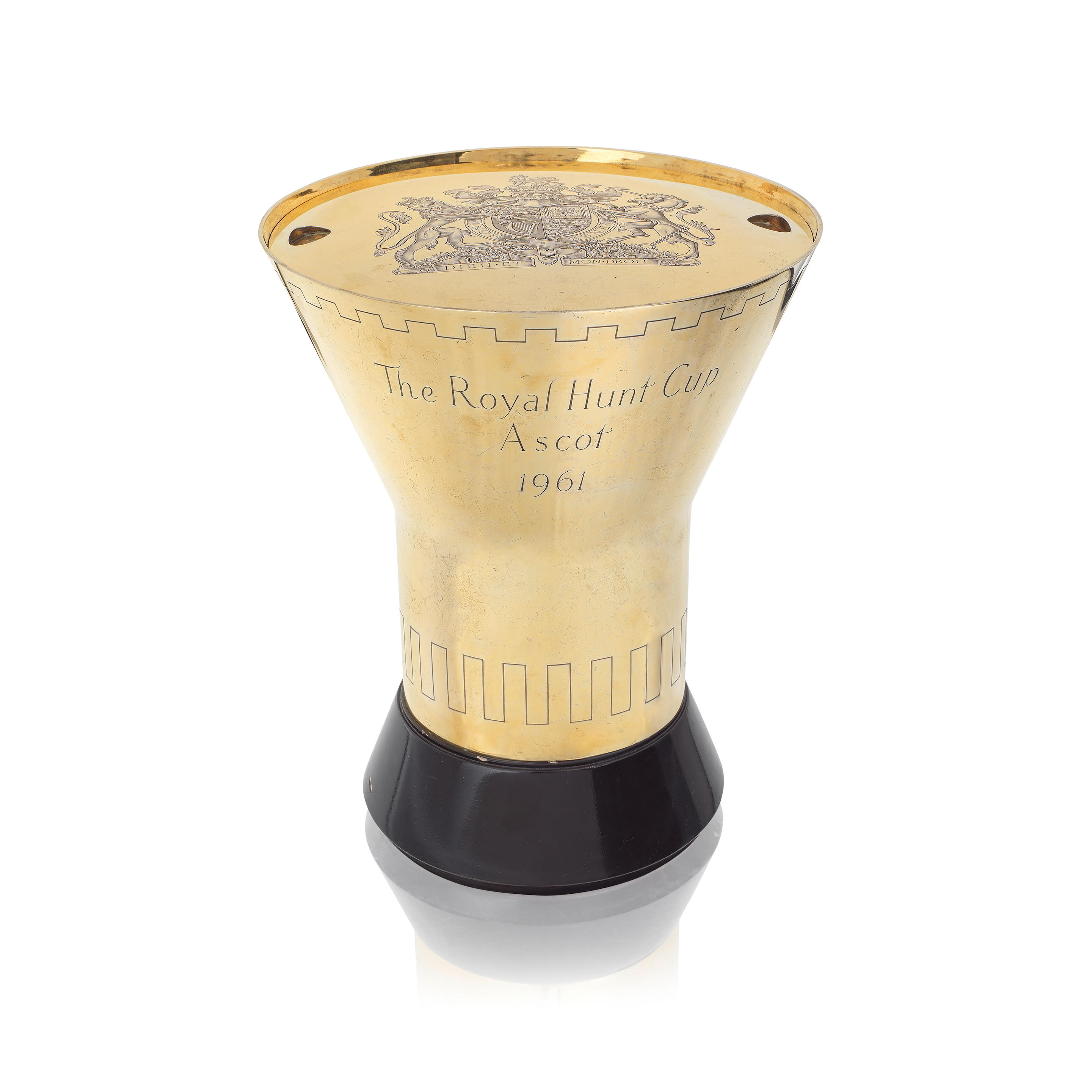 THE 1961 ASCOT ROYAL HUNT CUP A SILVER GILT COVERED