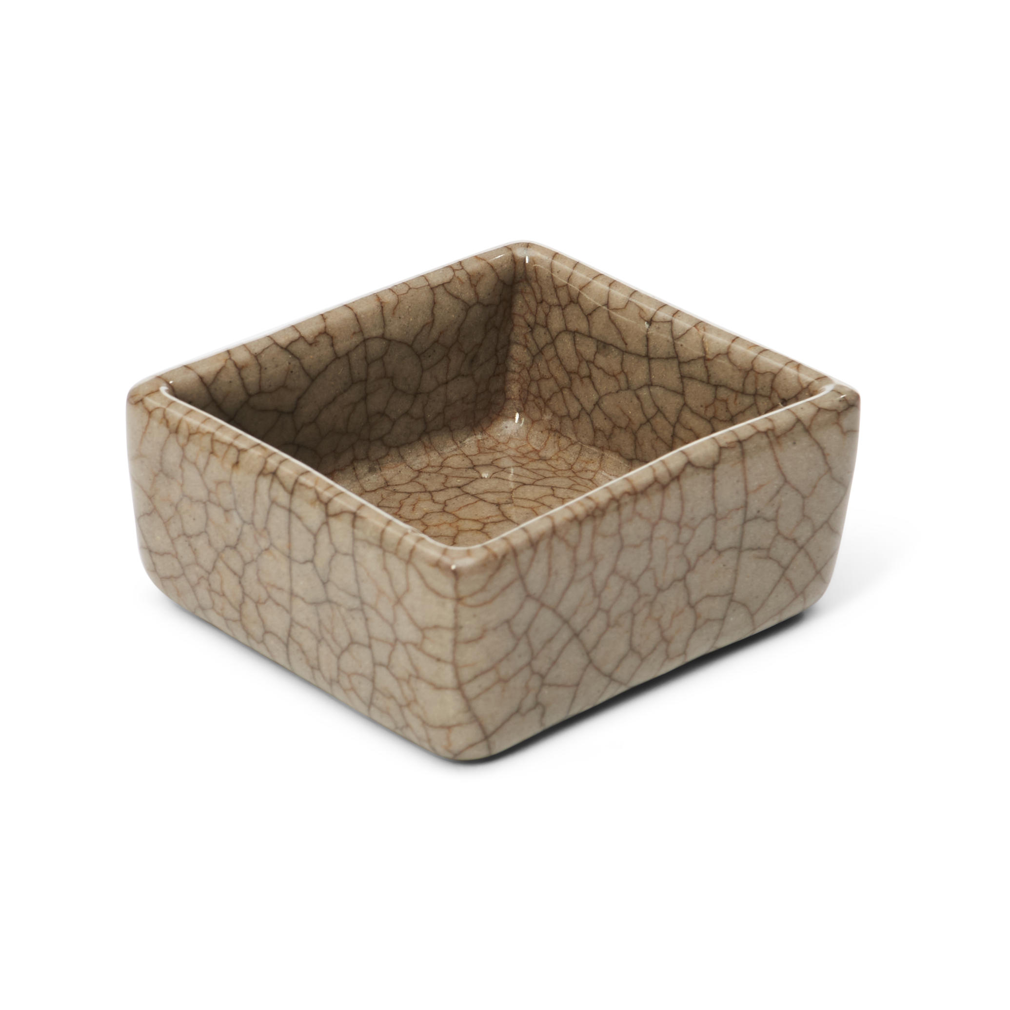 GUAN TYPE CRACKLE GLAZED BRUSH WASHER China square with straight