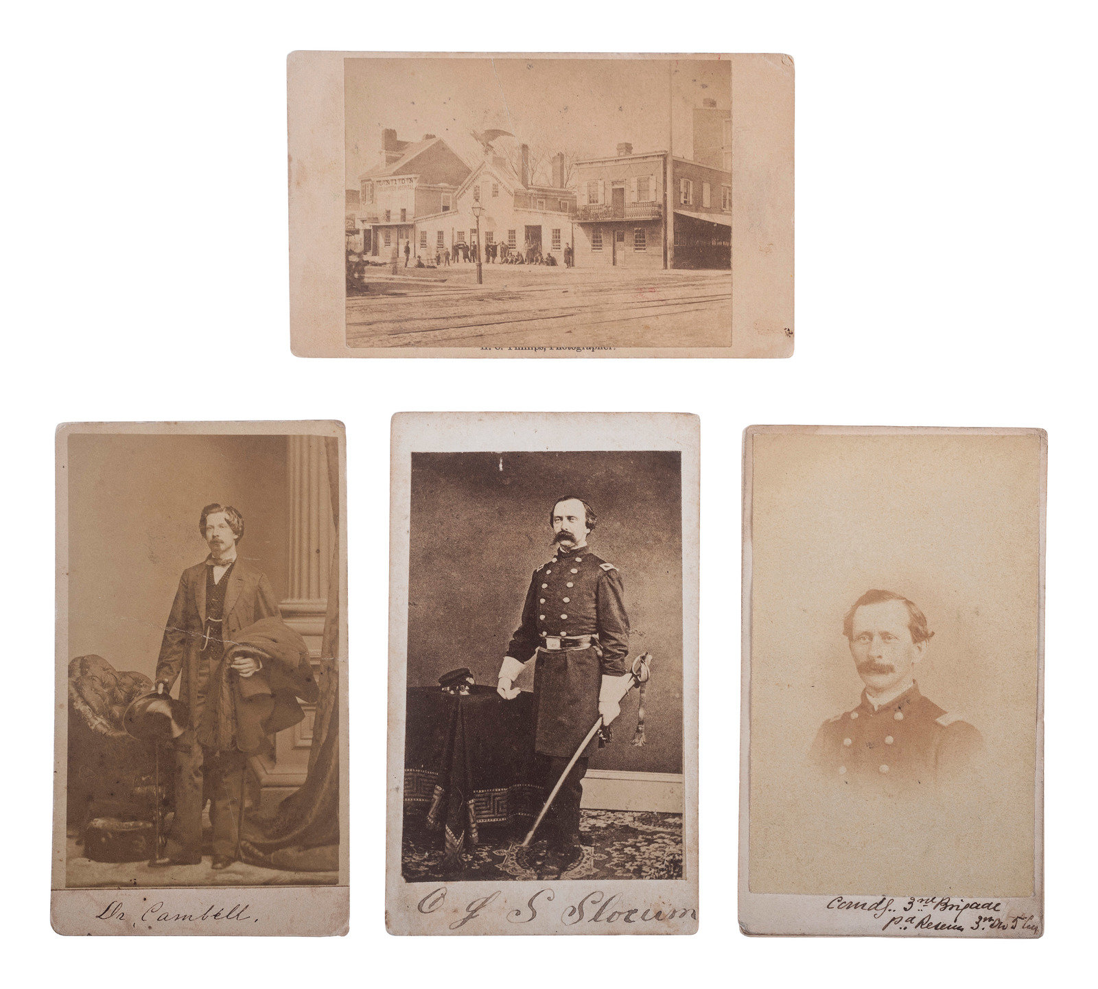 CIVIL WAR PENNSYLVANIA a group of 4 CDVs incl view