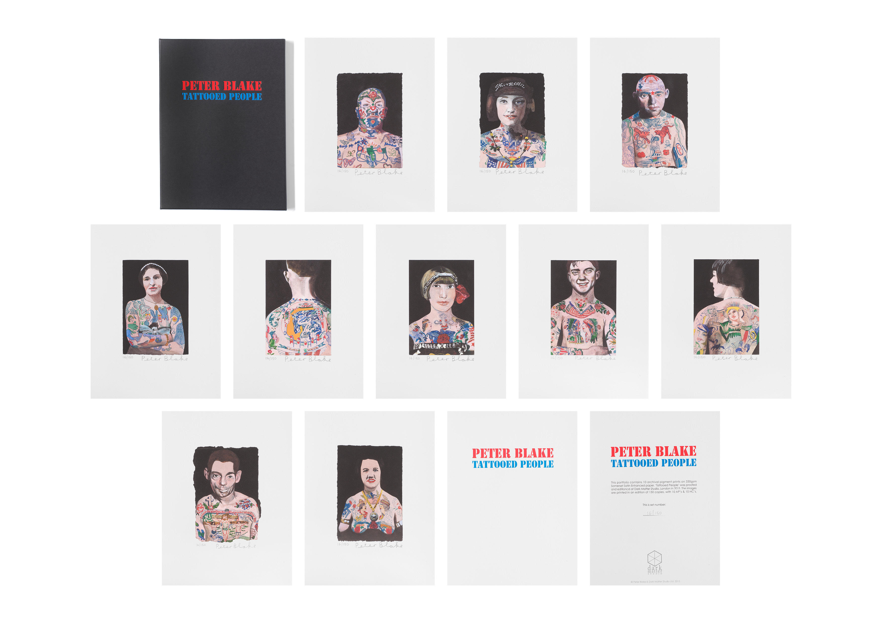 SIR PETER BLAKE BORN 1932 Tattooed People 2015 each signed