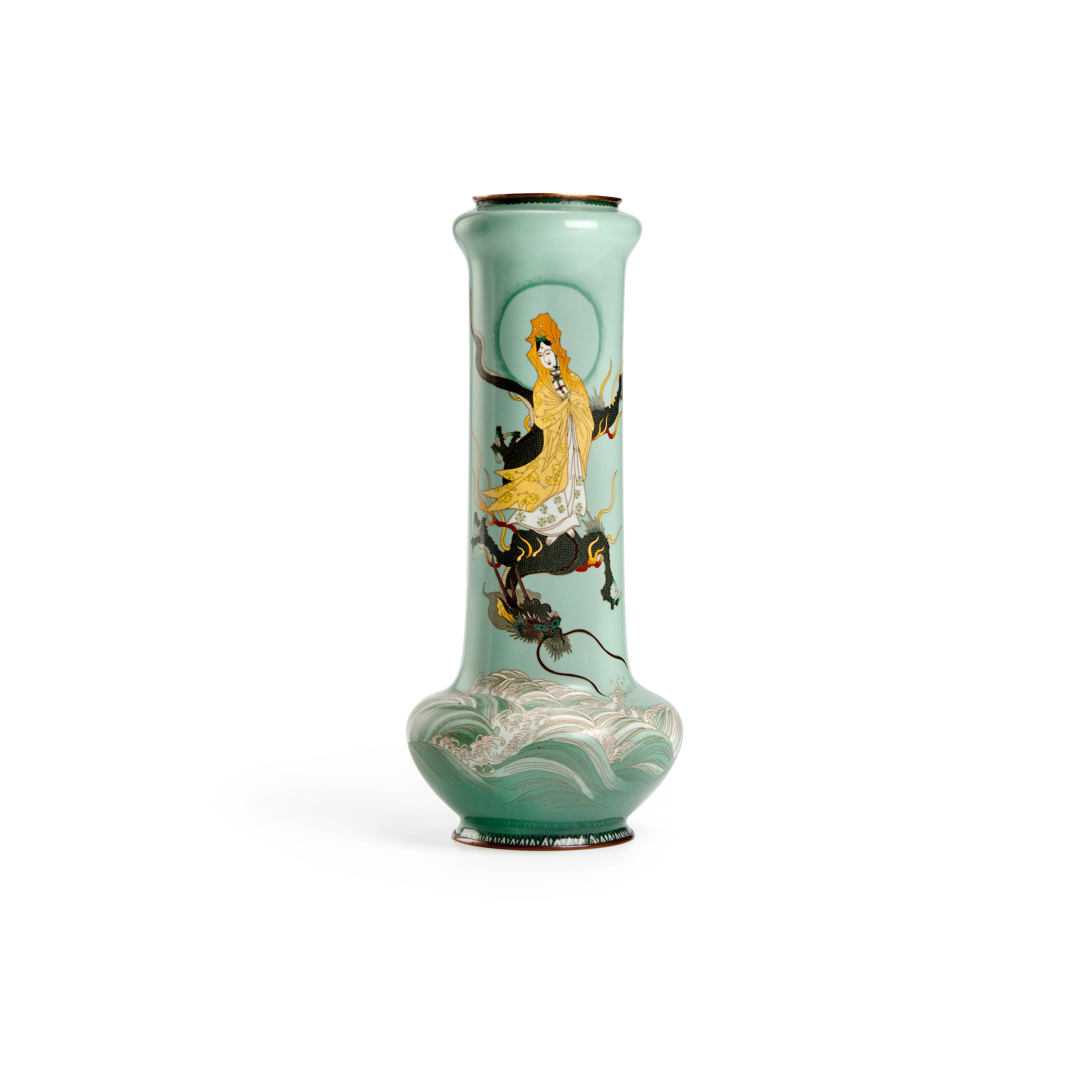 A CLOISONN ENAMEL VASE Taisho 1912 1926 or Showa 1926