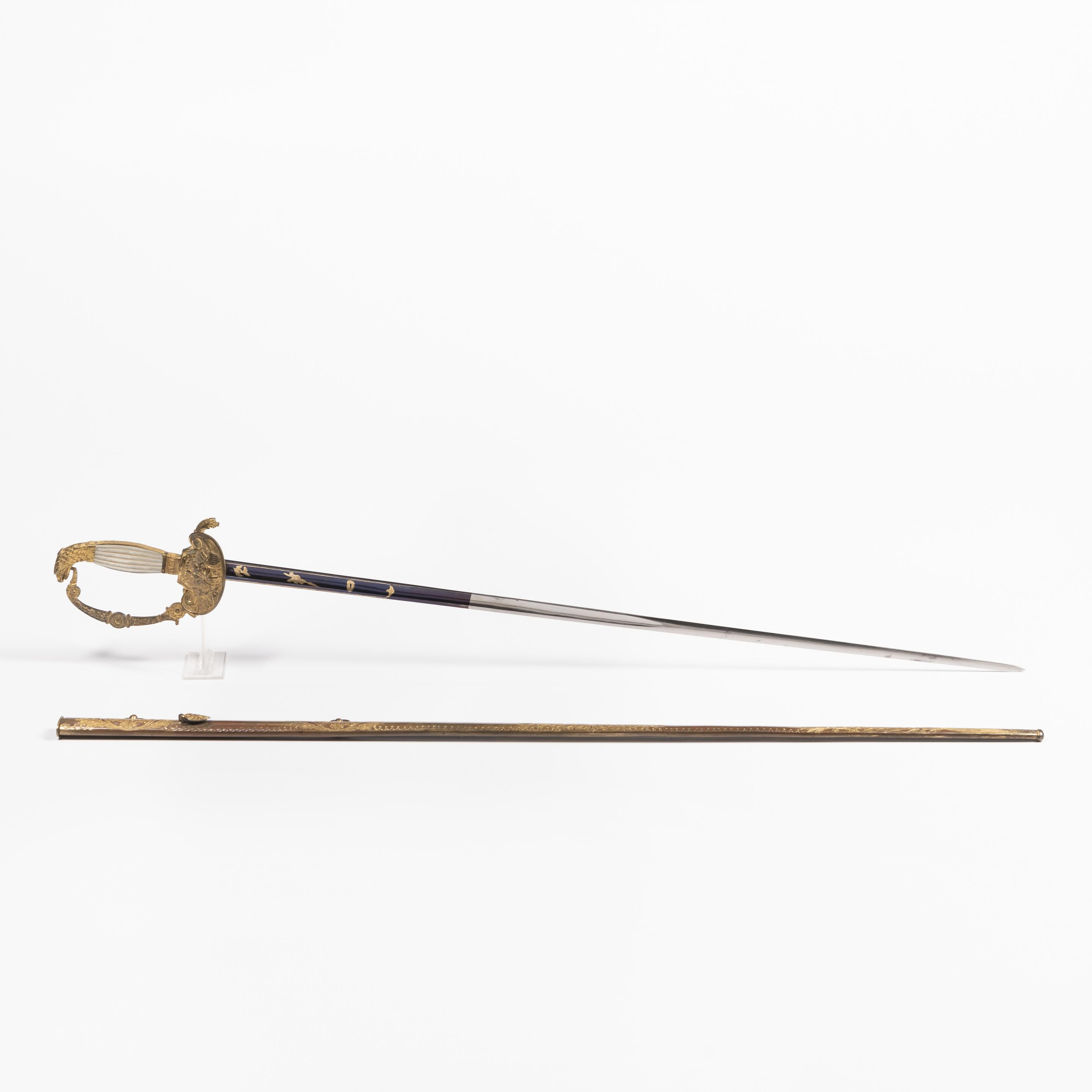 EAGLE POMMEL MILITIA OR NAVAL OFFICER S SWORD AND SCABBARD