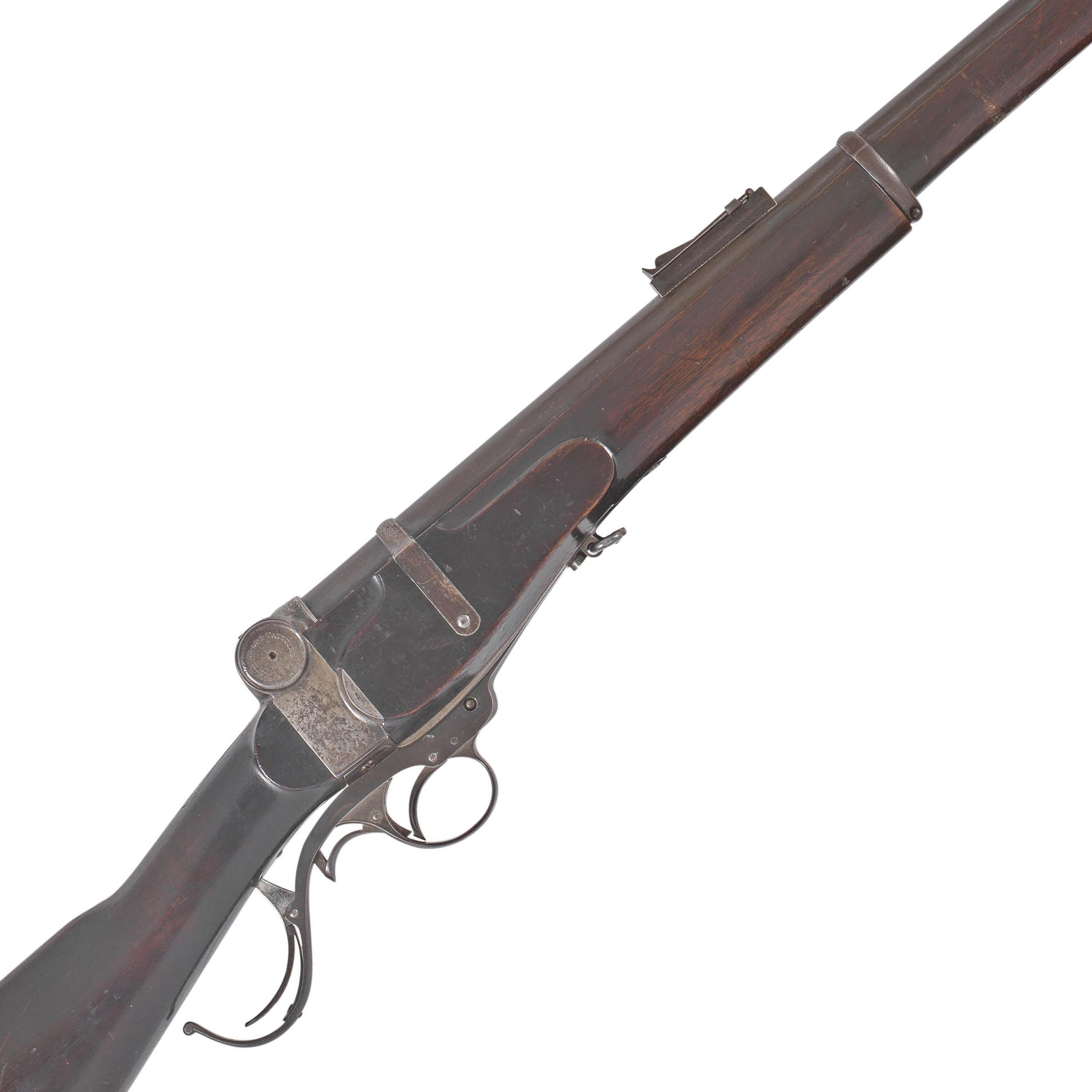 AN EXCEPTIONALLY RARE 450 3 IN FALLING BLOCK LEVER ACTION