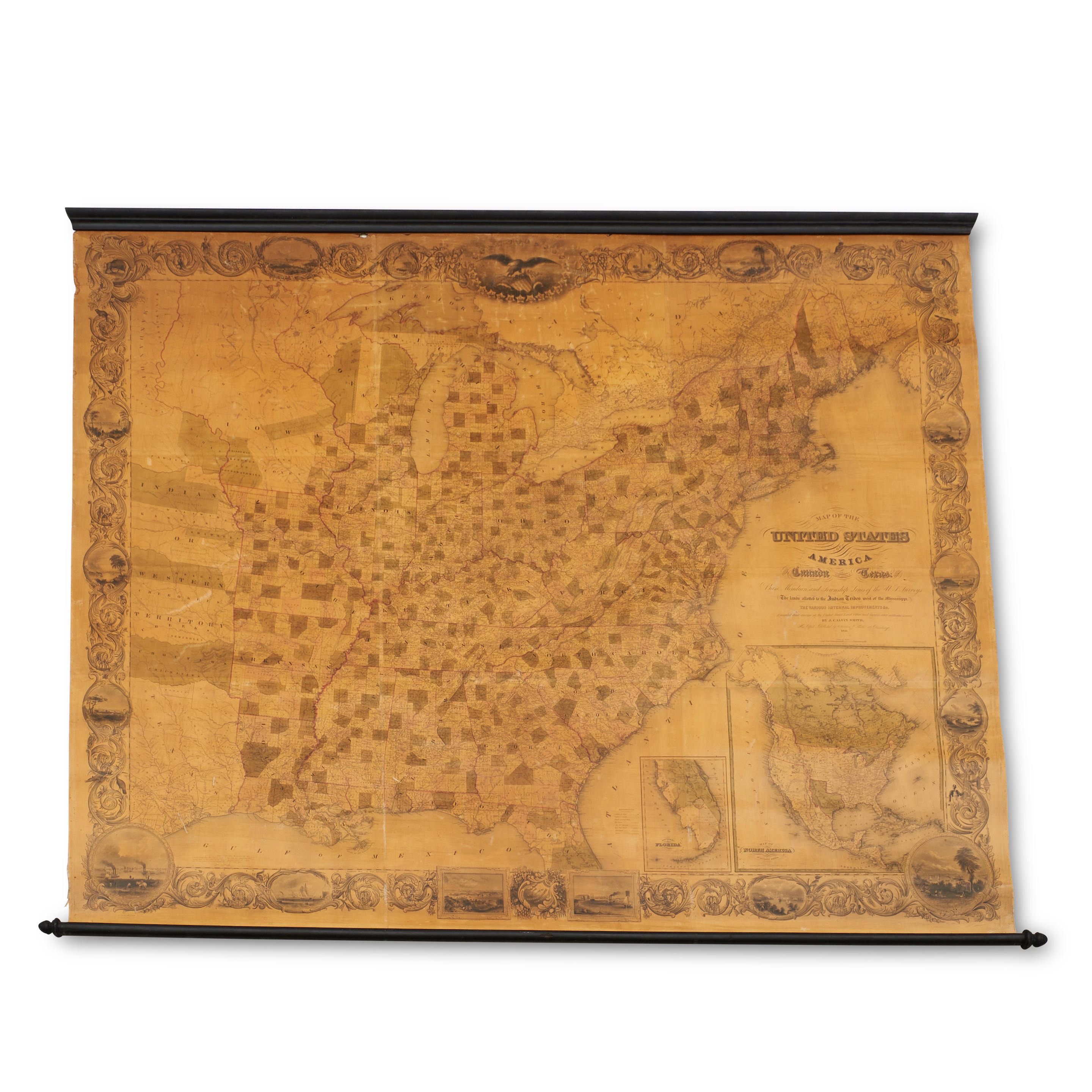 MAP OF THE UNITED STATES OF AMERICA INCLUDING CANADA AND