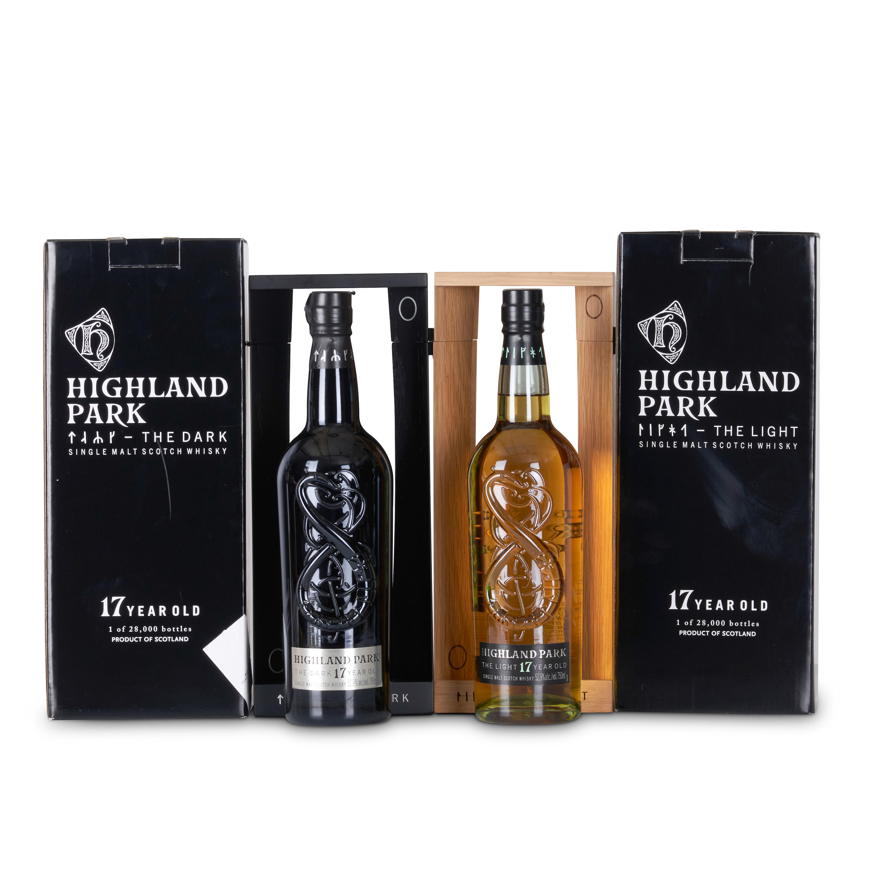 HIGHLAND PARK THE LIGHT AND THE DARK 2 750ML BOTTLES