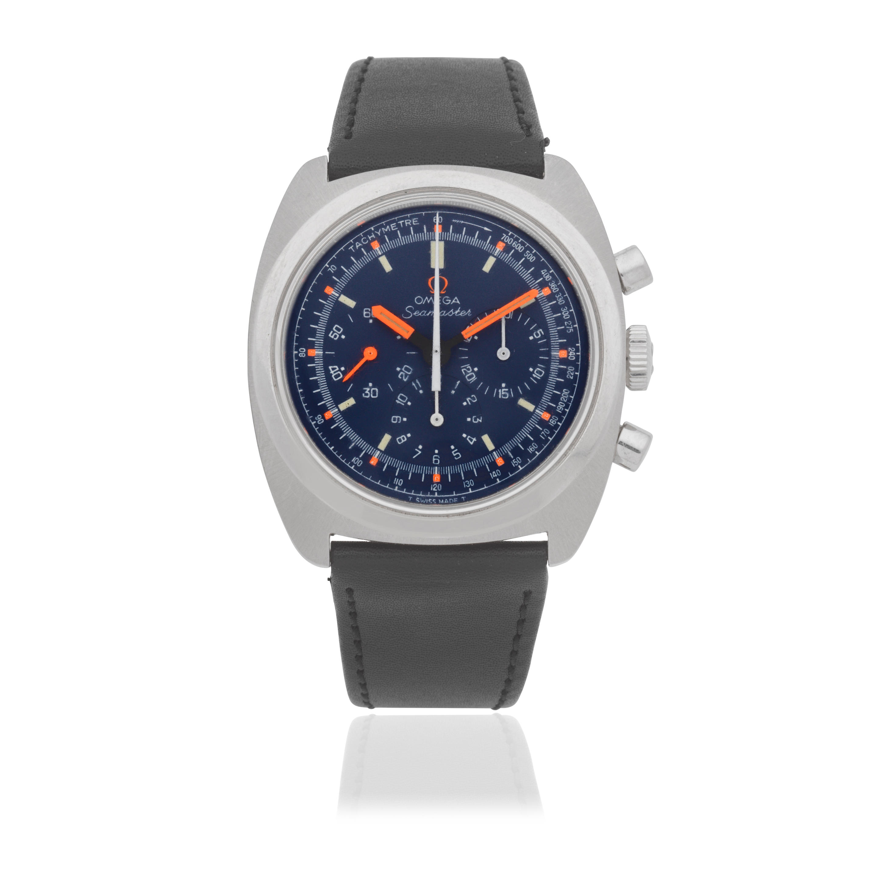 OMEGA A STAINLESS STEEL MANUAL WIND CHRONOGRAPH WRISTWATCH Model Seamaster
