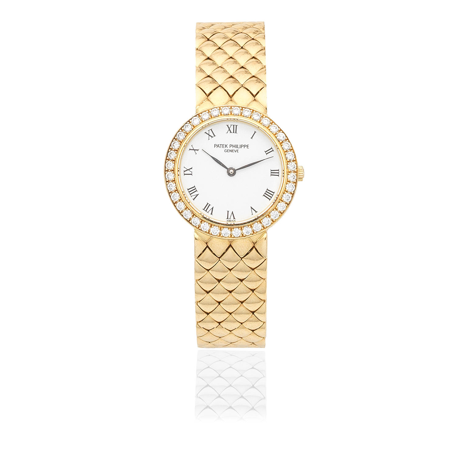 PATEK PHILIPPE A LADY S 18K GOLD DIAMOND SET QUARTZ