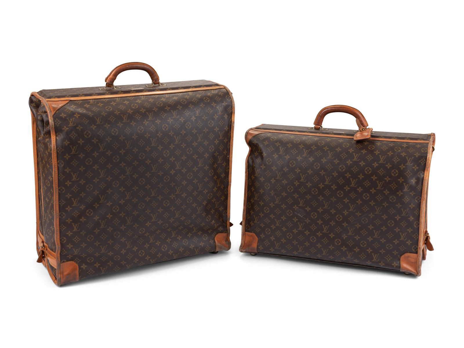 Two Louis Vuitton Luggage Pieces 1980 90s This lot includes
