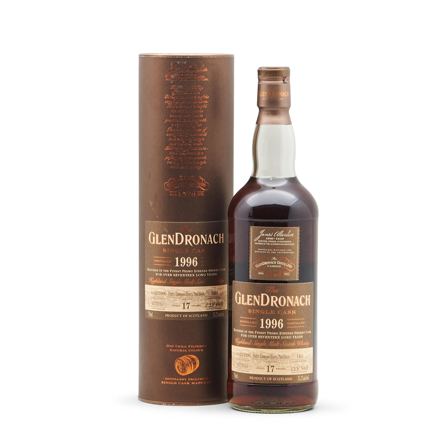 GLENDRONACH 17 YEARS OLD 1996 1 750ML BOTTLE Glendronach 17