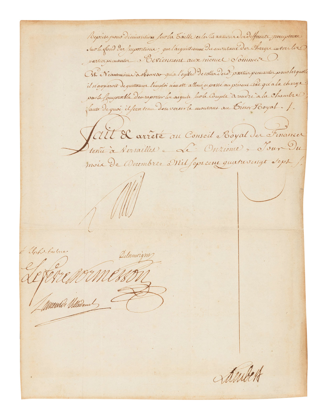 LOUIS XVI King of France 1754 1793 Partial document signed