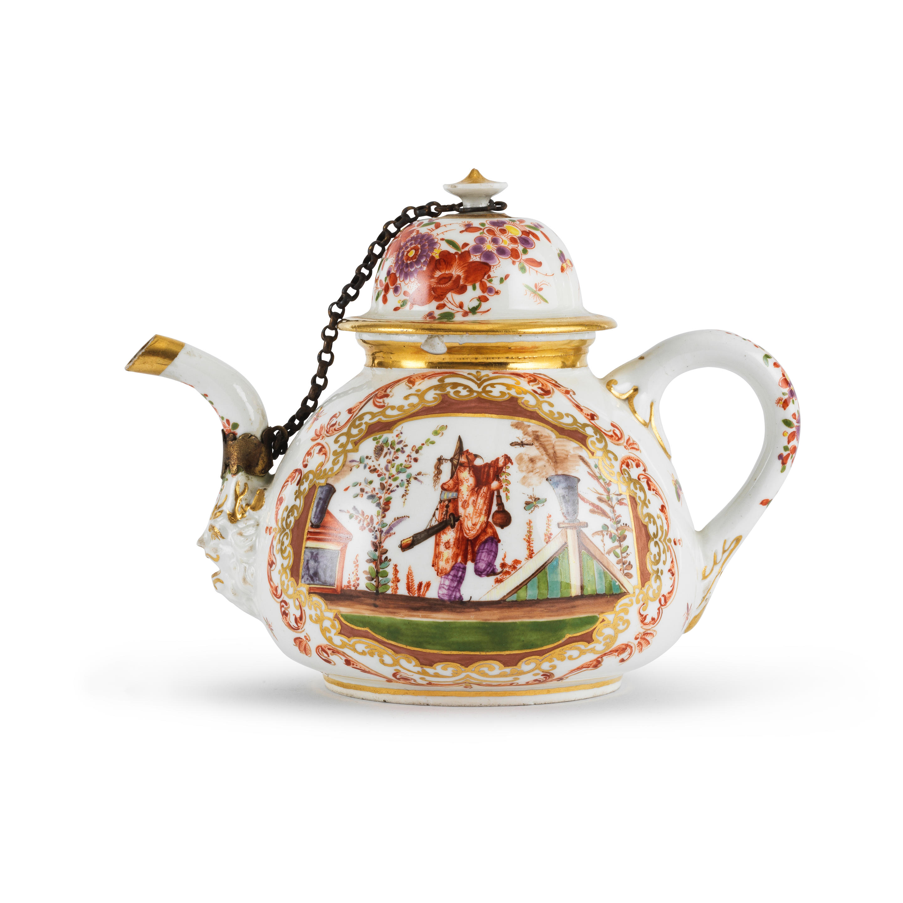 TH I RE COUVERTE EN PORCELAINE DE MEISSEN KPM CIRCA