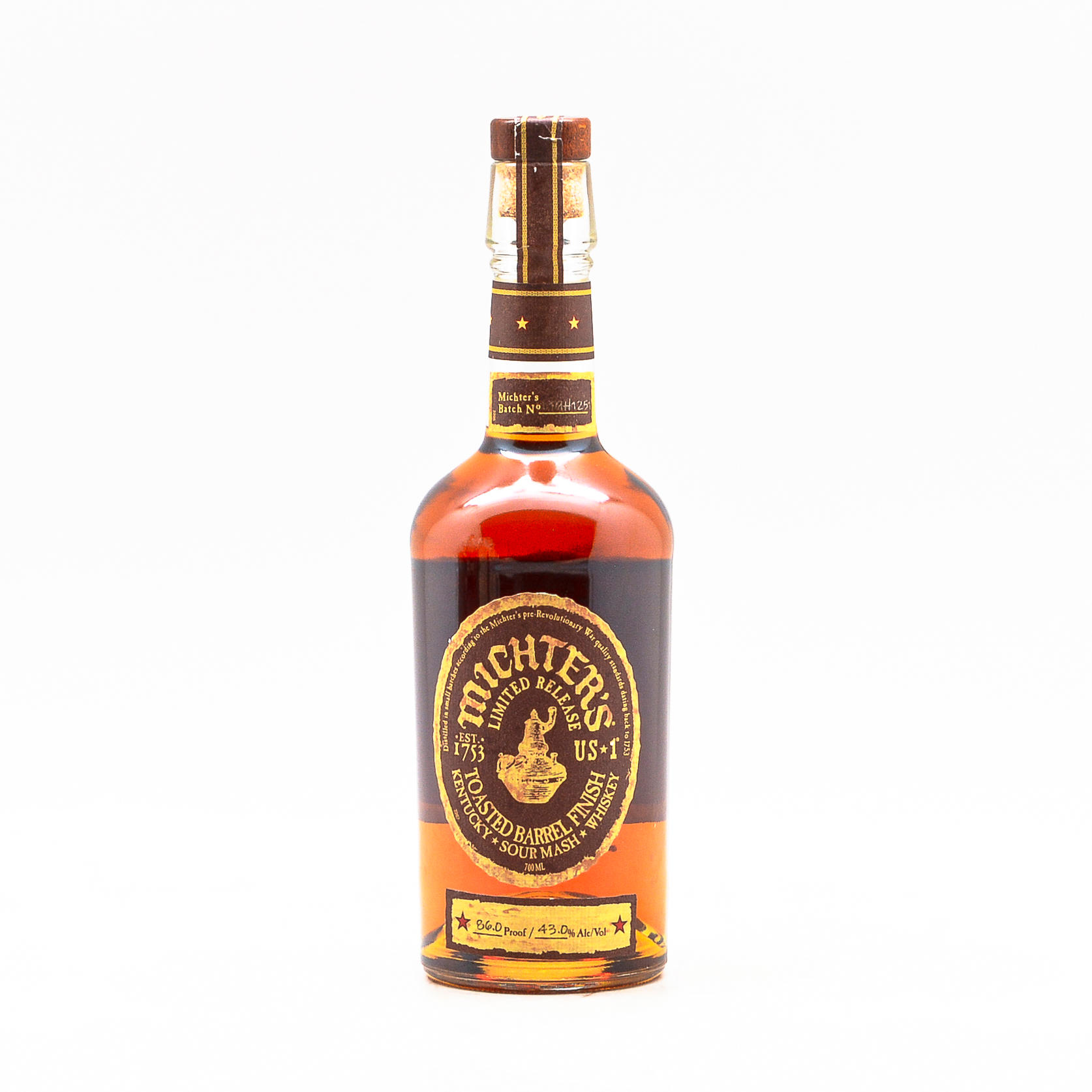 MICHTER S TOASTED BARREL SOUR MASH 1 BOTTLE Michter s