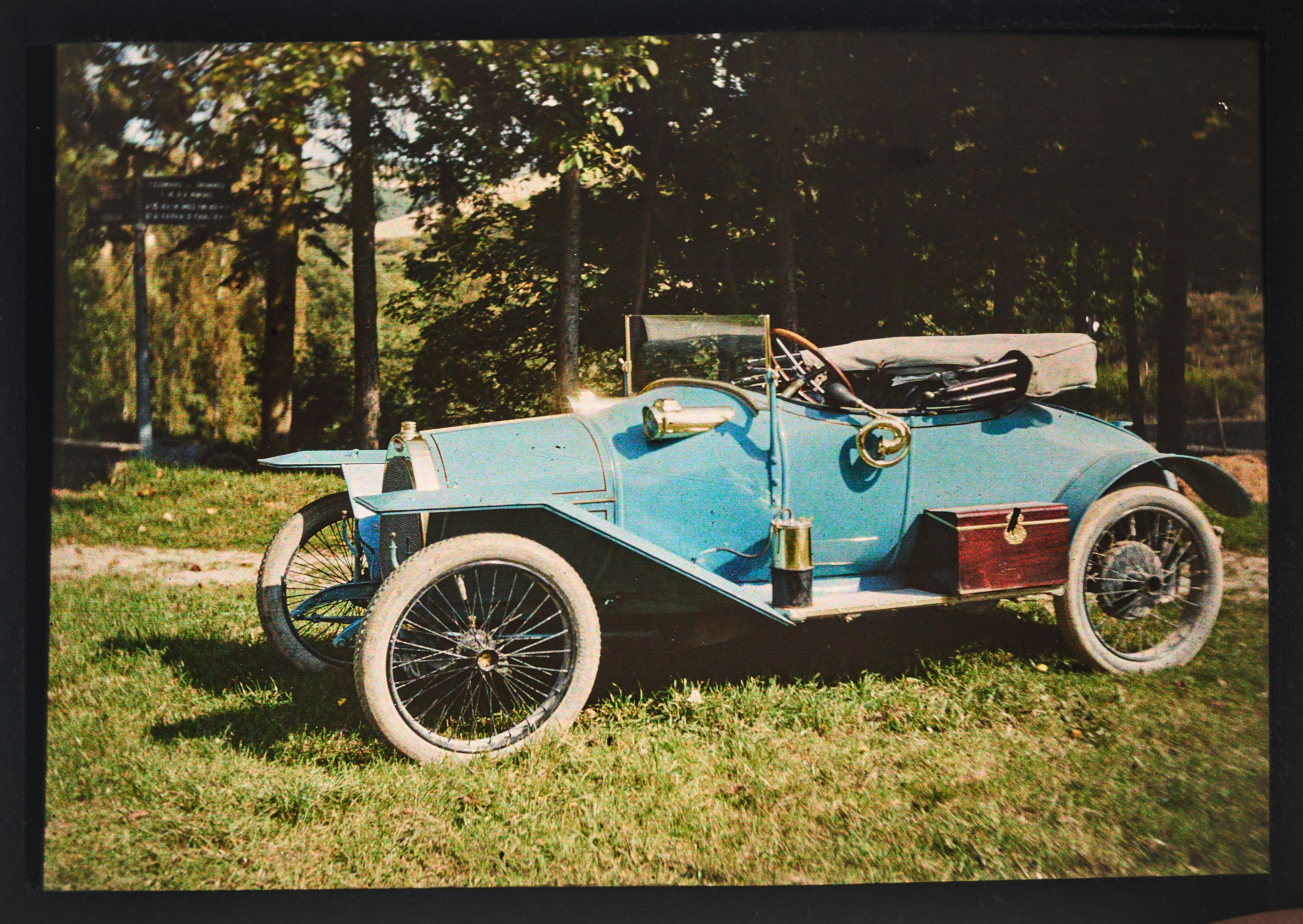 A BUGATTI TYPE 13 GLASS PLATE IMAGE Original photography on