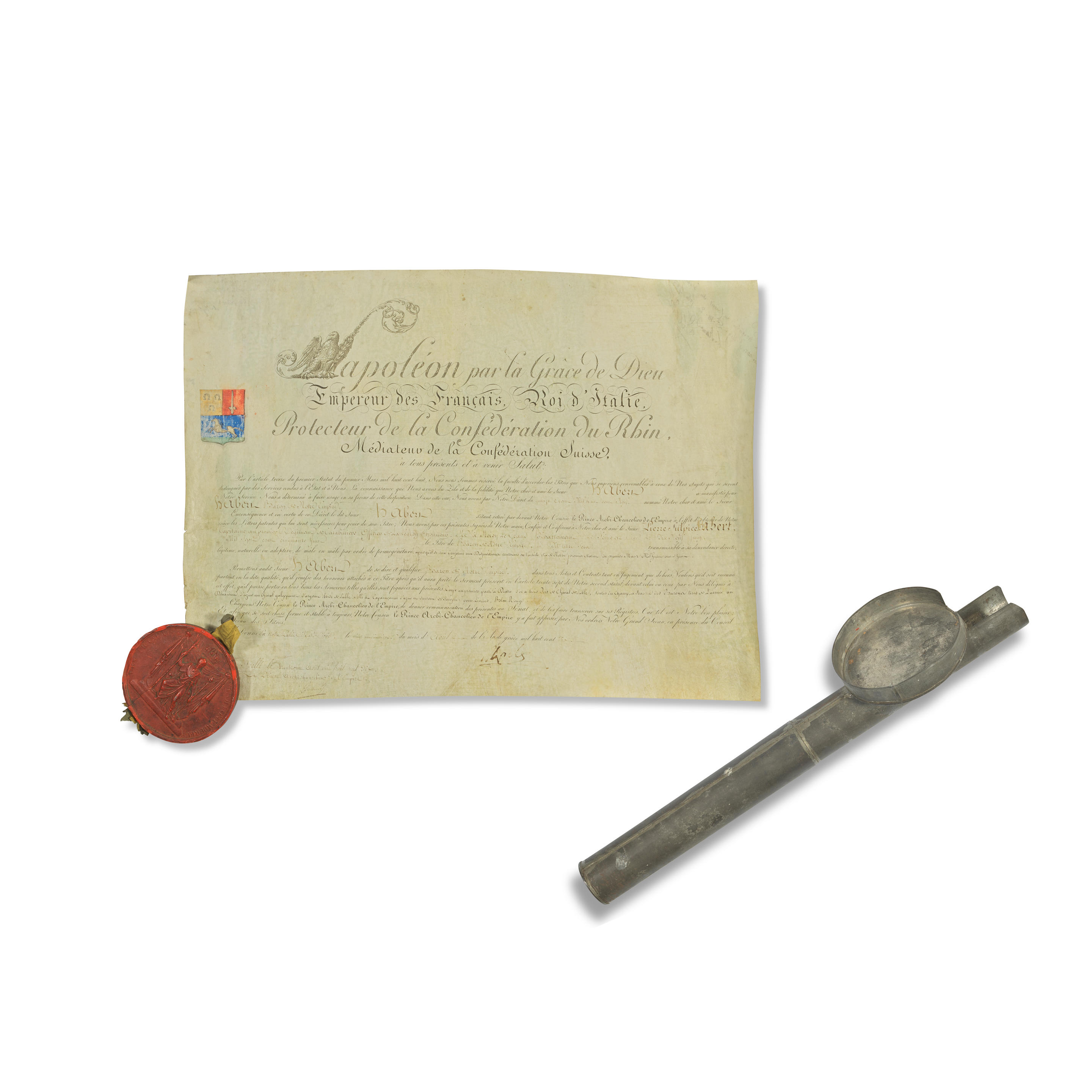 NAPOLEON BONAPARTE LOUIS XVIII Collection of five documents two signed