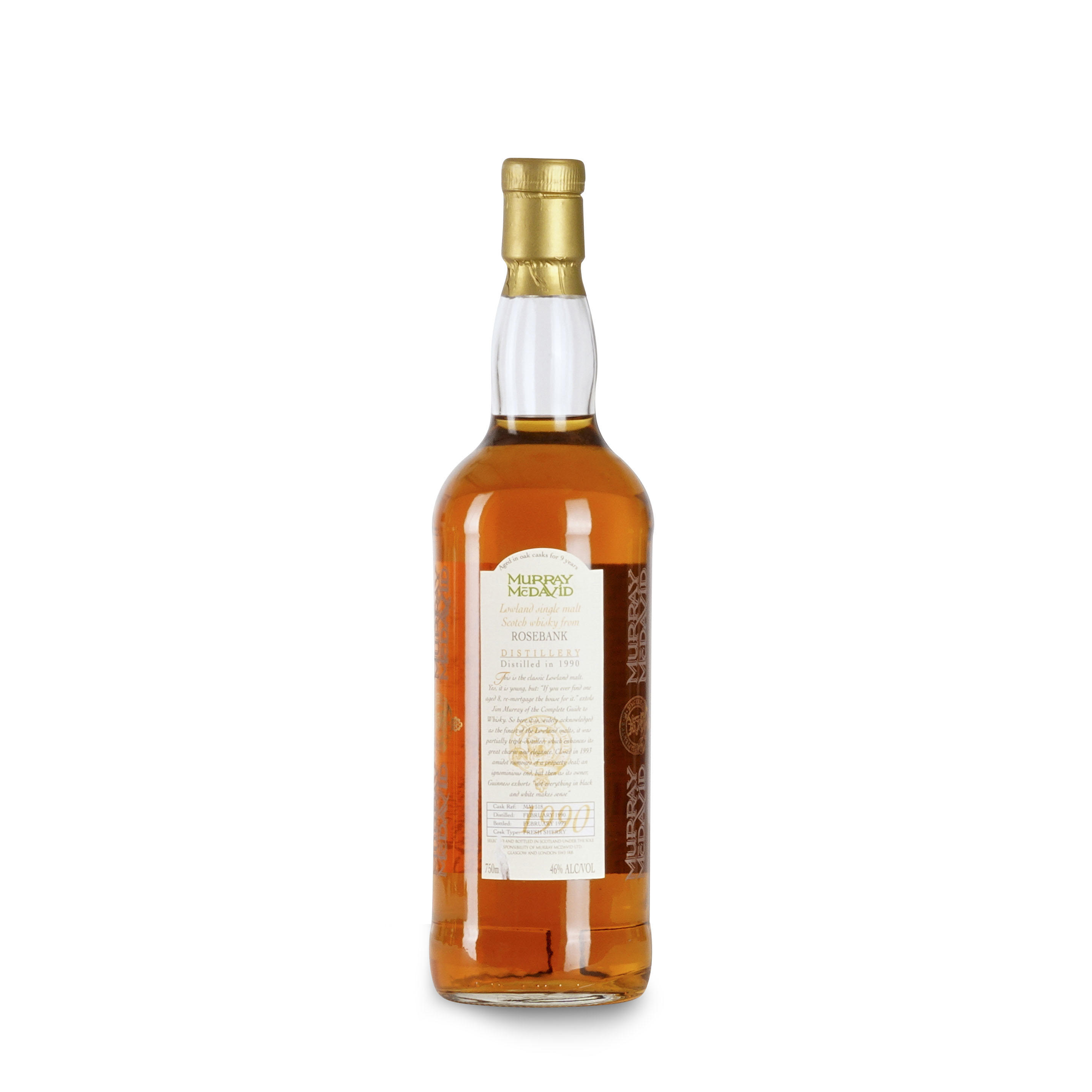 ROSEBANK 9 YEARS OLD 1990 1 750ML BOTTLE Rosebank 9