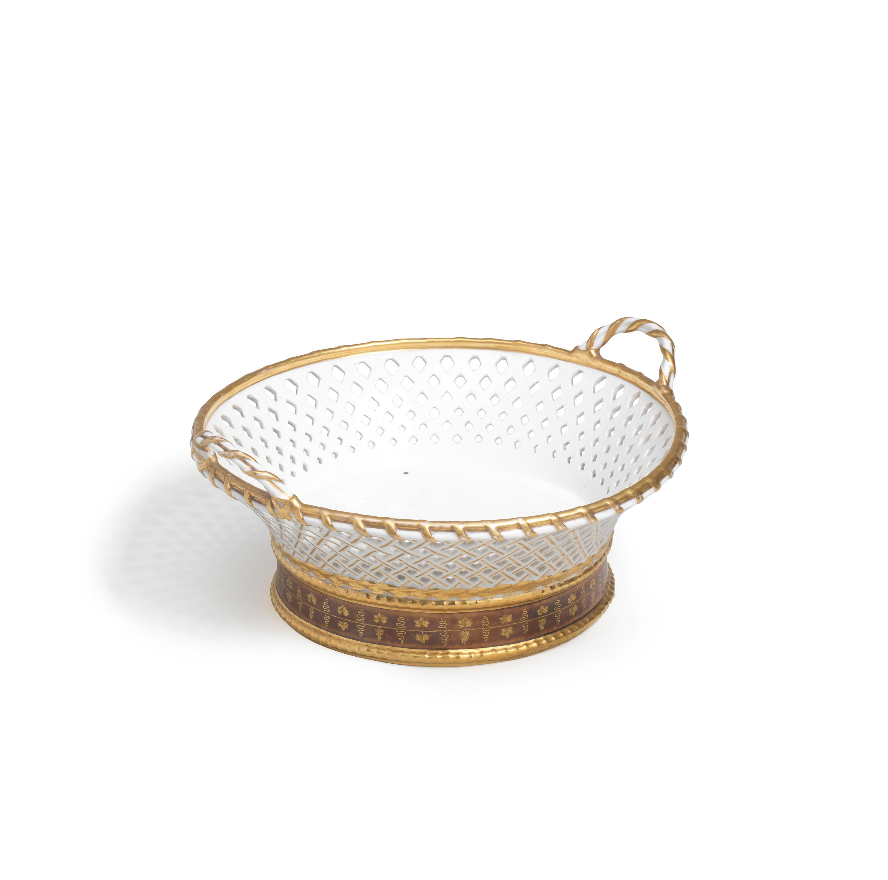 A S VRES TORTOISESHELL GROUND CIRCULAR BASKET CIRCA 1800 1802
