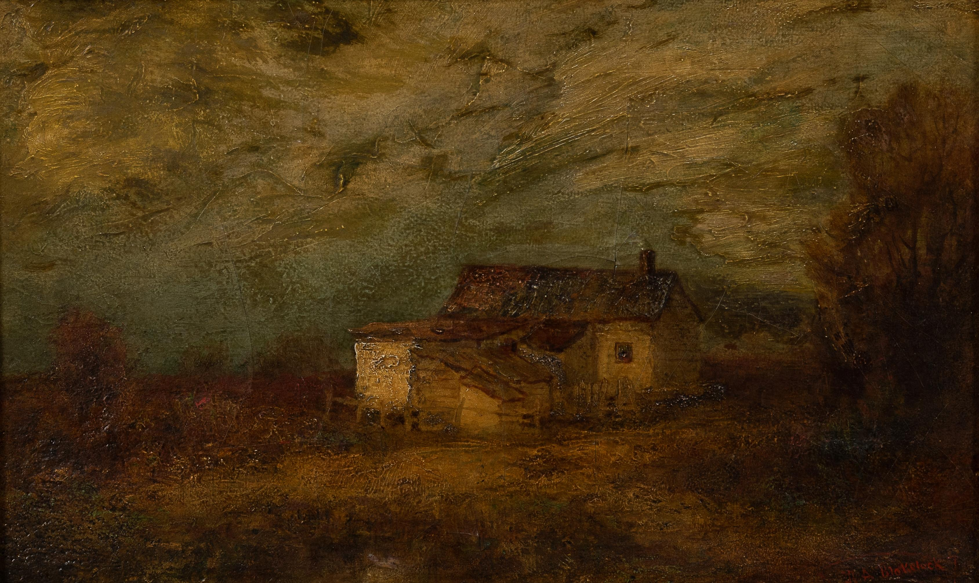 RALPH ALBERT BLAKELOCK 1847 1919 In Central Park signed R