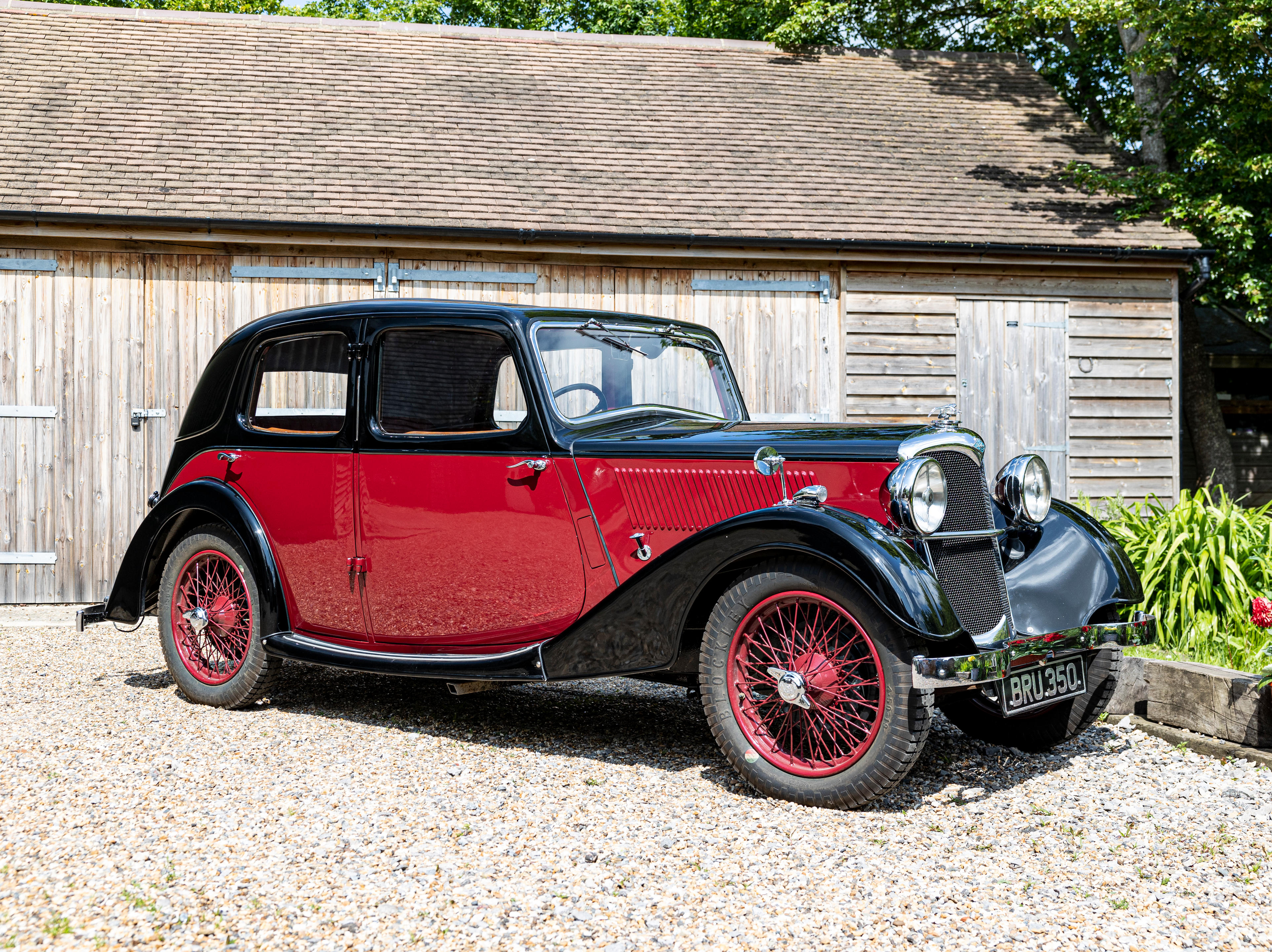 1936 RILEY 9HP MERLIN SALOON REGISTRATION NO BRU 350 CHASSIS