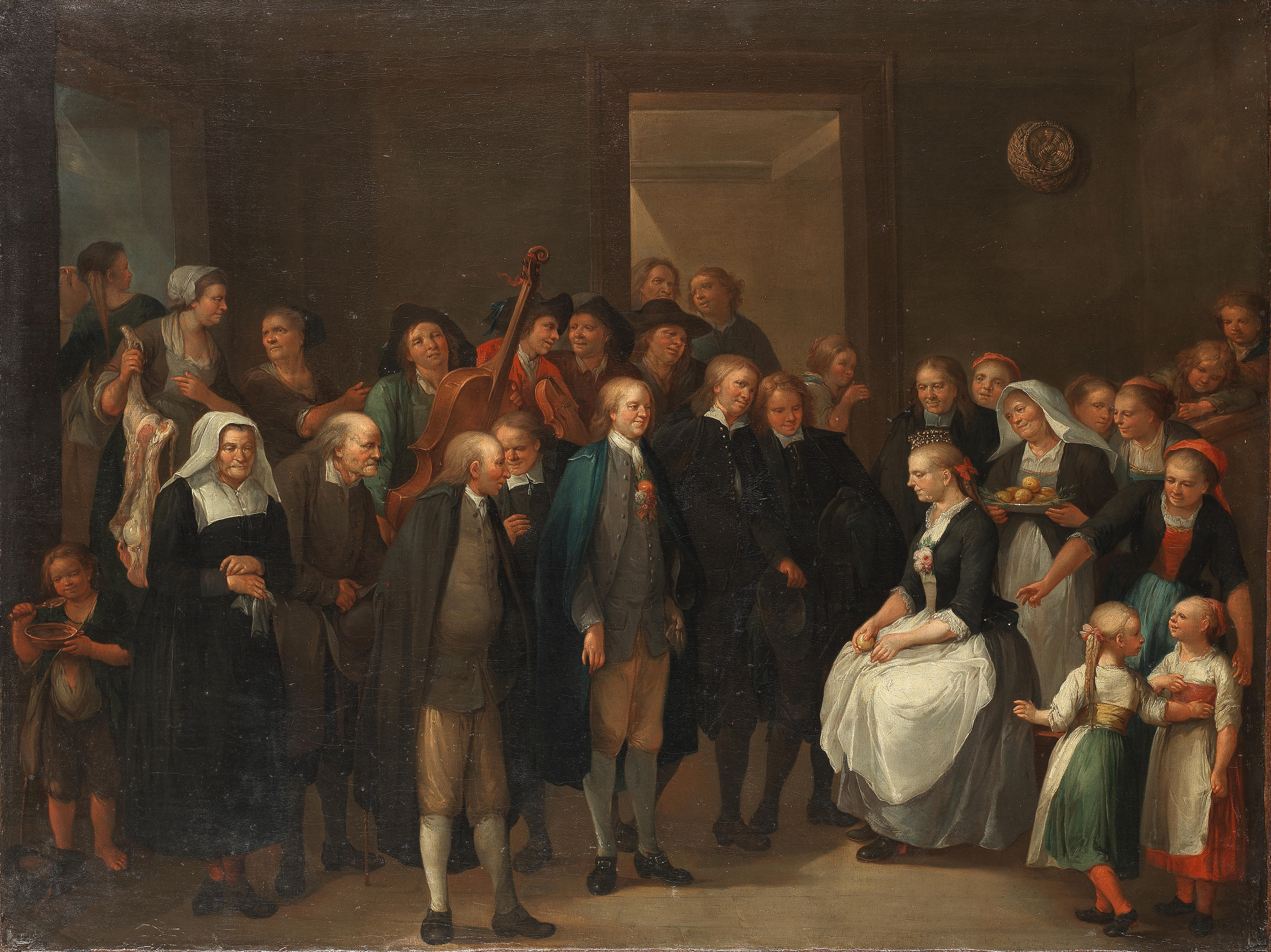 GERMAN SCHOOL 1786 A marriage ceremony and A wedding feast